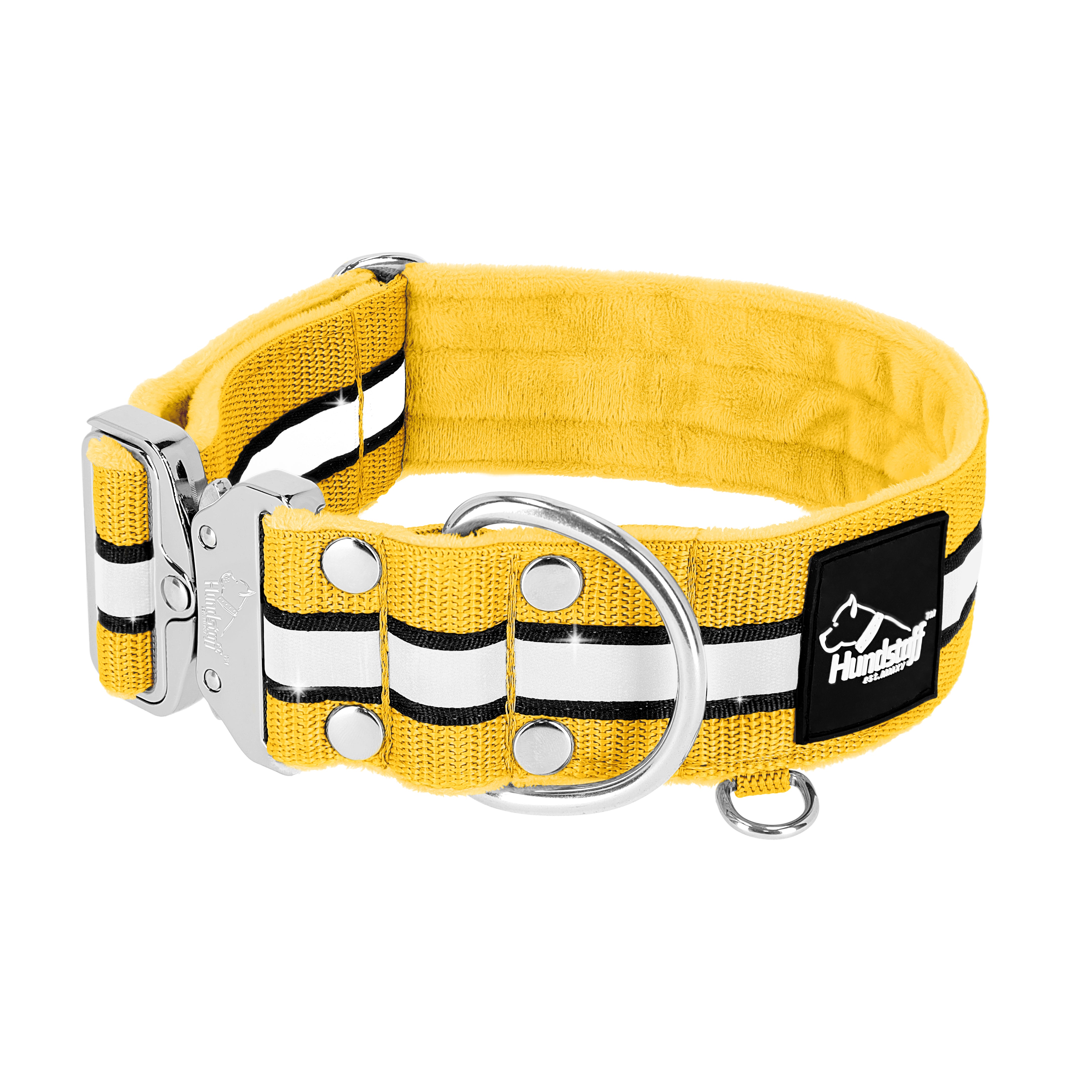 Extreme Silver Buckle Safe Yellow - Collar reflex seguro