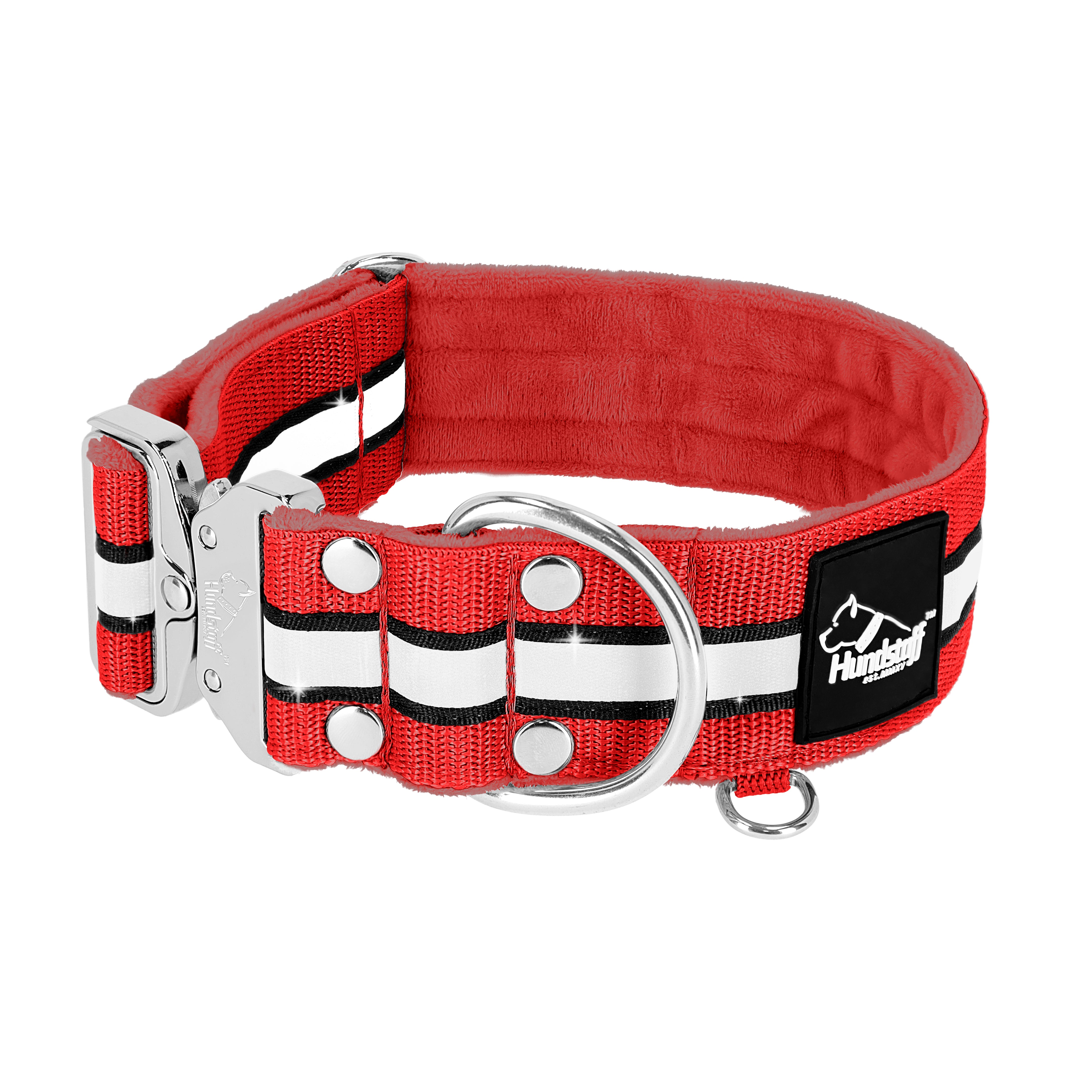Extreme Silver Buckle Safe Red - Collar reflex seguro