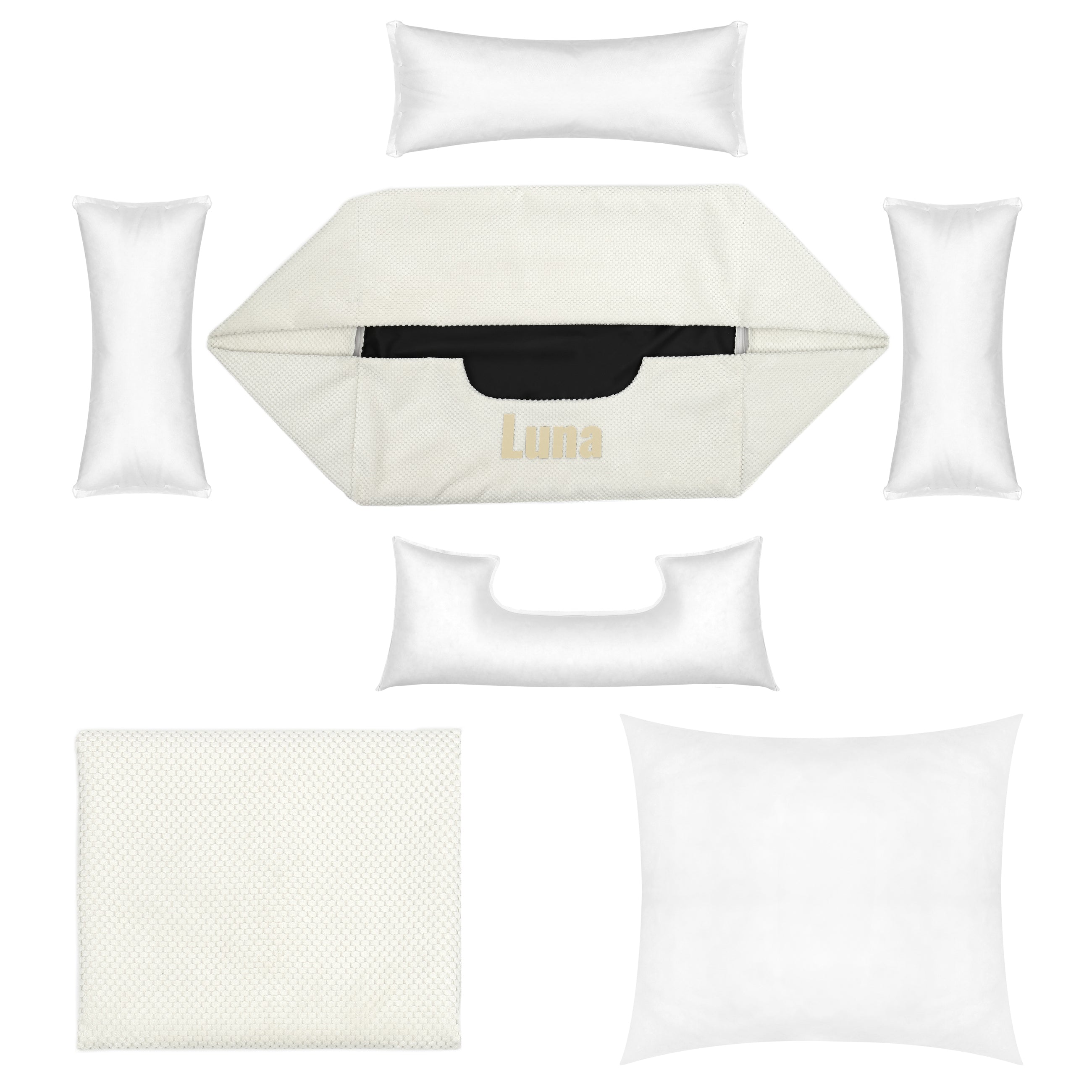 Platinum white - cama blanca para perro con nombre