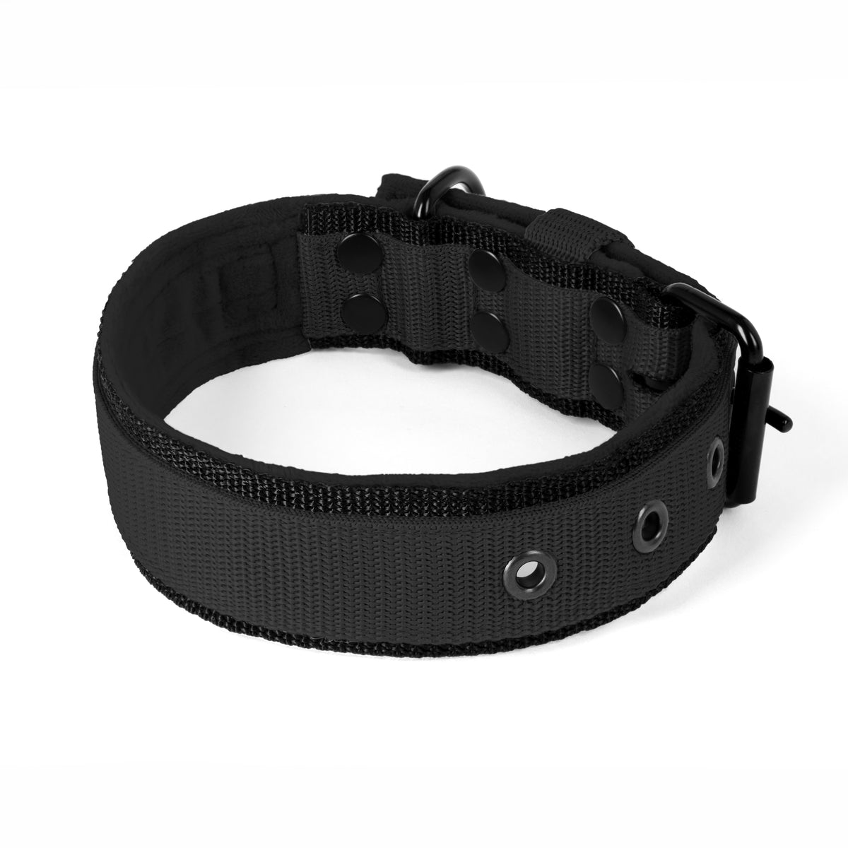 Active Komfort Black Edition Black - Collar ancho y resistente con hebilla