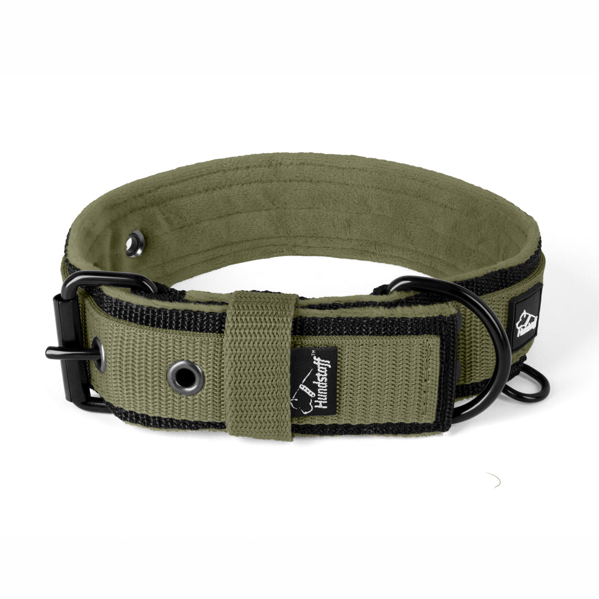 Active Komfort Black Edition Khaki - Collar ancho y resistente con hebilla