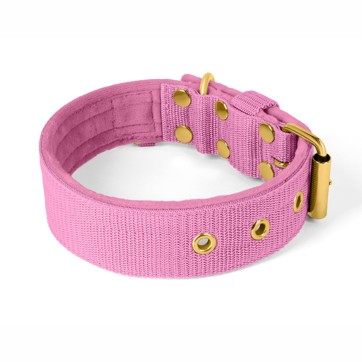 Active Golden Candy Pink - Collar ancho y resistente con hebilla