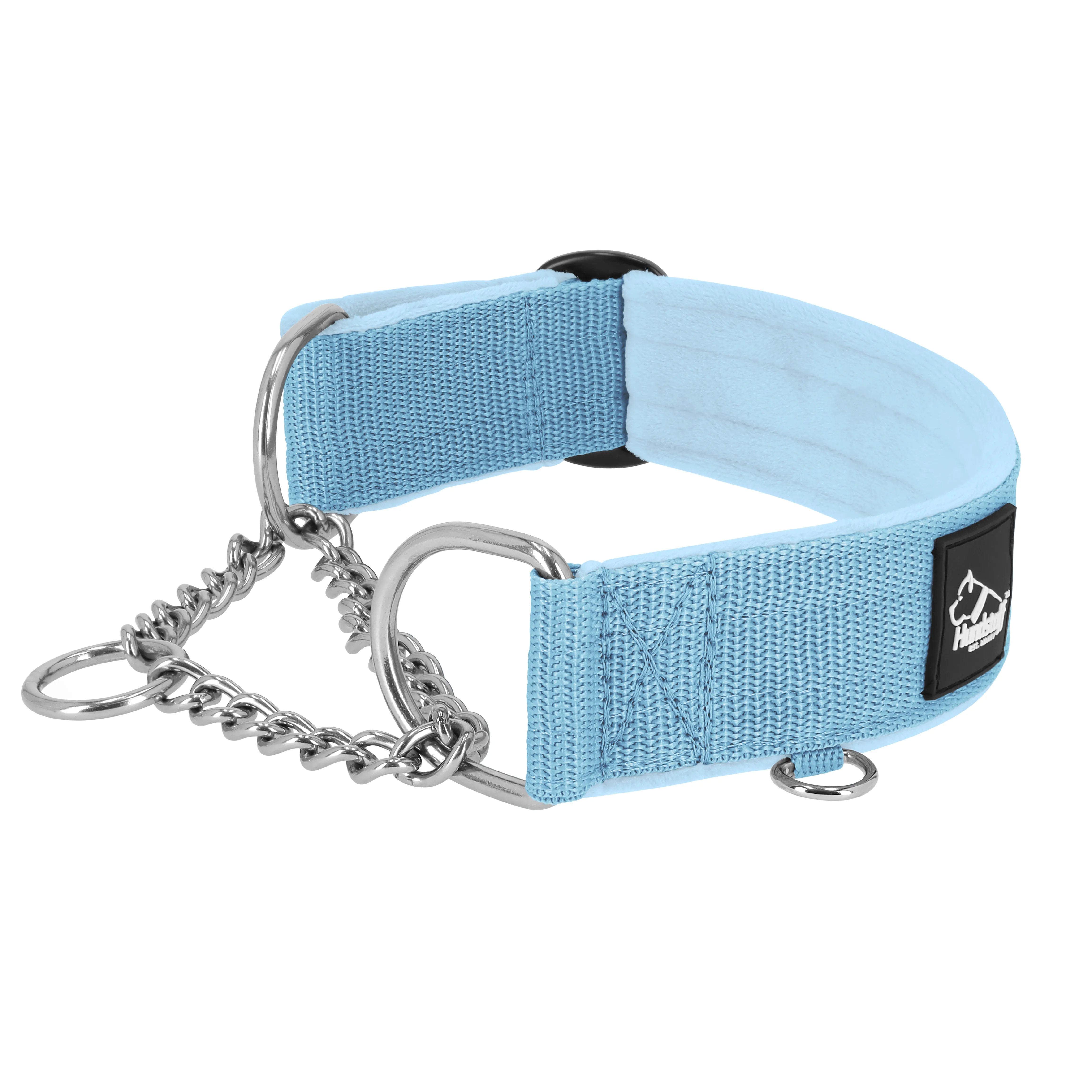 Martingale Chain Set Baby Blue - Collar de media correa y correa
