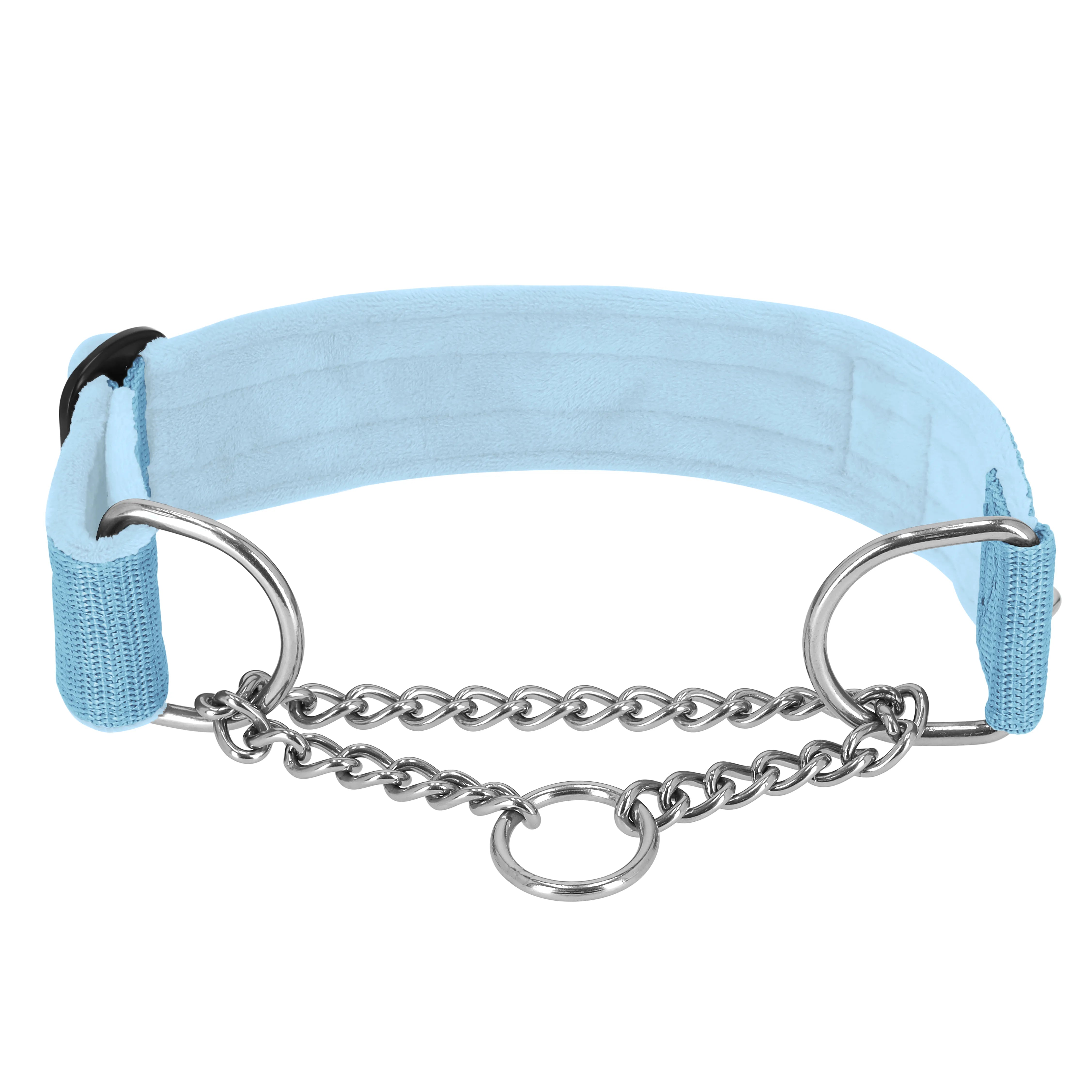 Martingale Chain Set Baby Blue - Collar semi-estrangulador y correa
