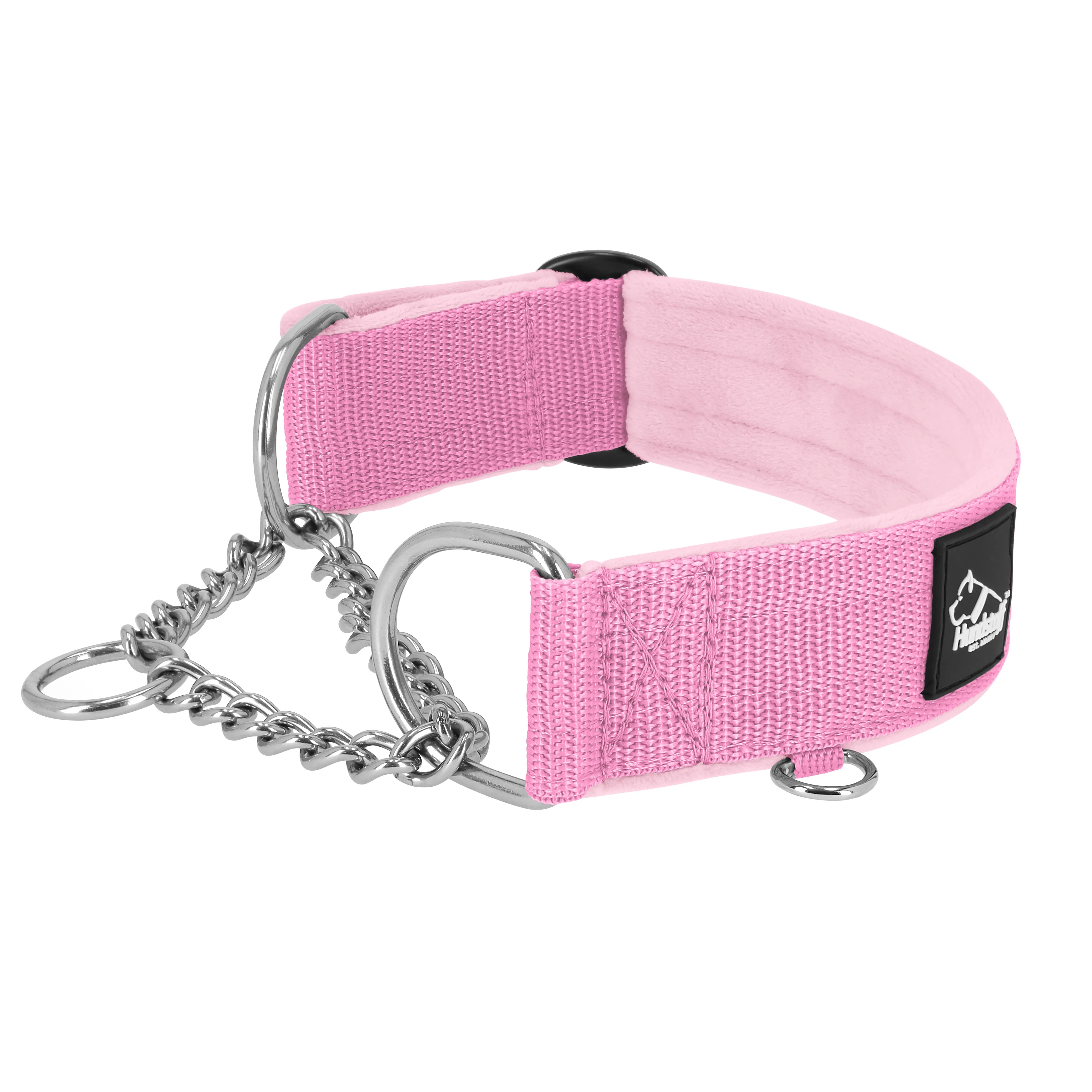 Martingale Chain Set Baby Pink - Collar de media correa y correa