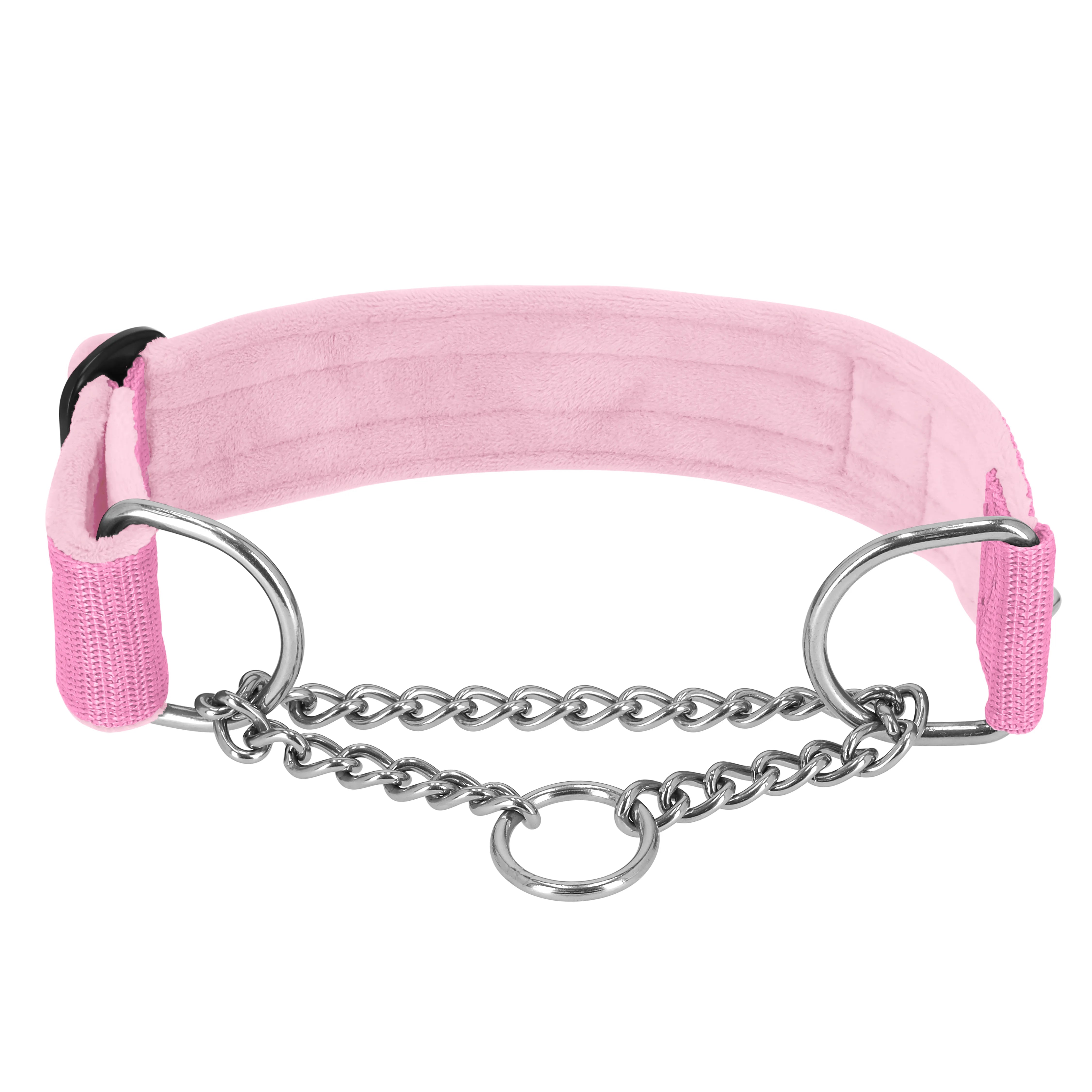 Martingale Chain Set Baby Pink - Collar semi-estrangulador y correa