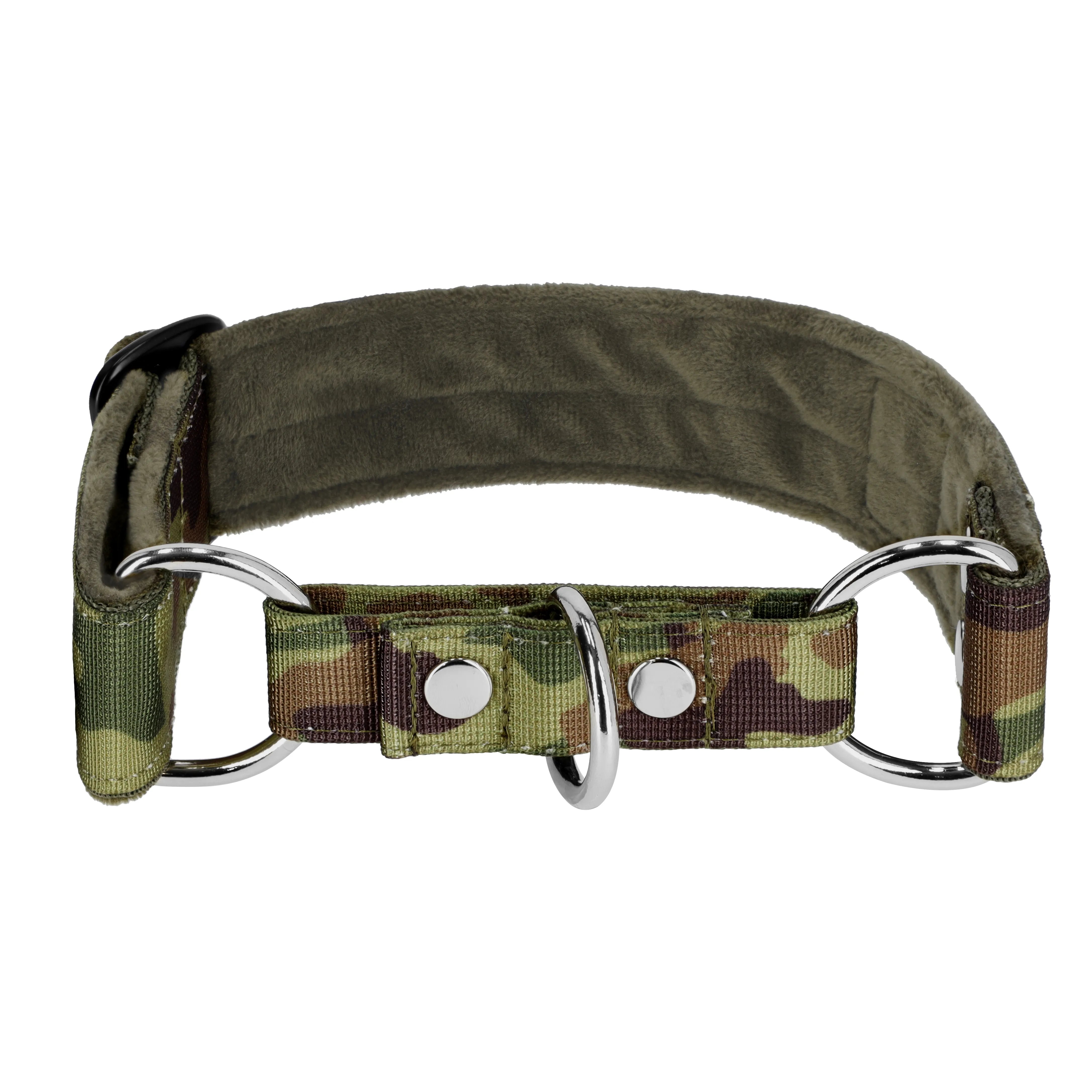 Martingale Camo Verde- Collar de perro ancho forrado medio planchable