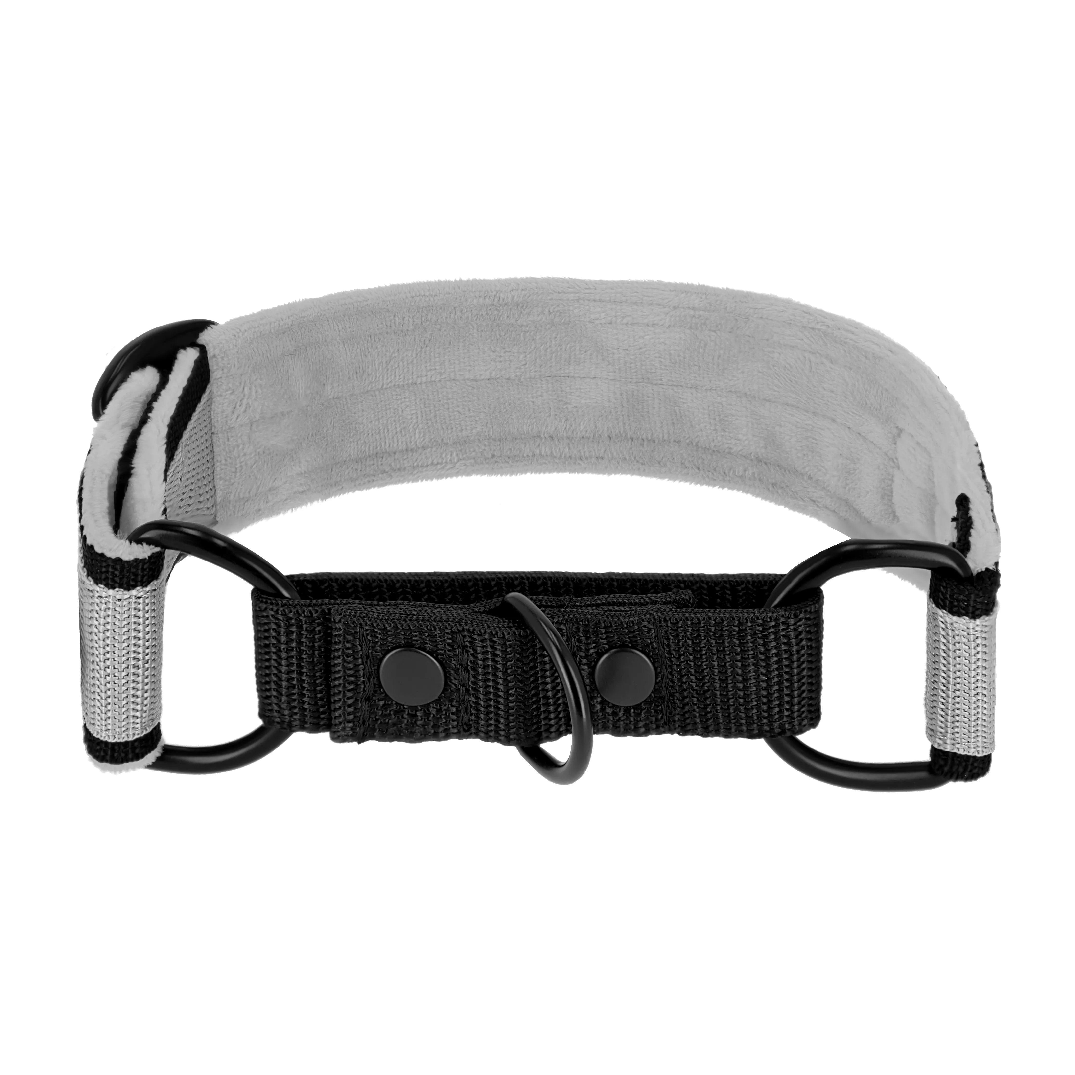 Martingala Black Edition Gris - Collar ancho forrado medio planchado
