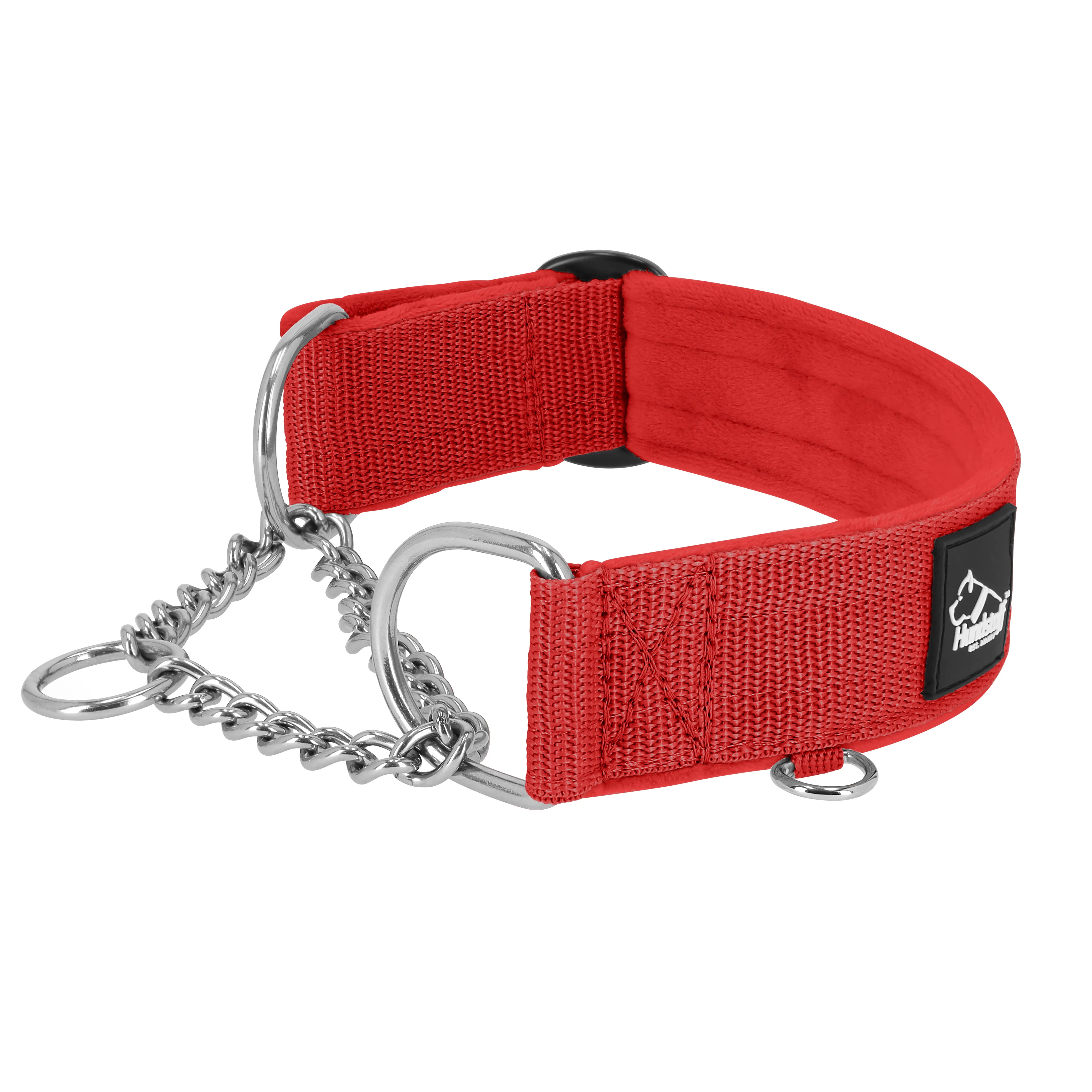 Martingale Chain Set Rojo - Collar de media correa y correa