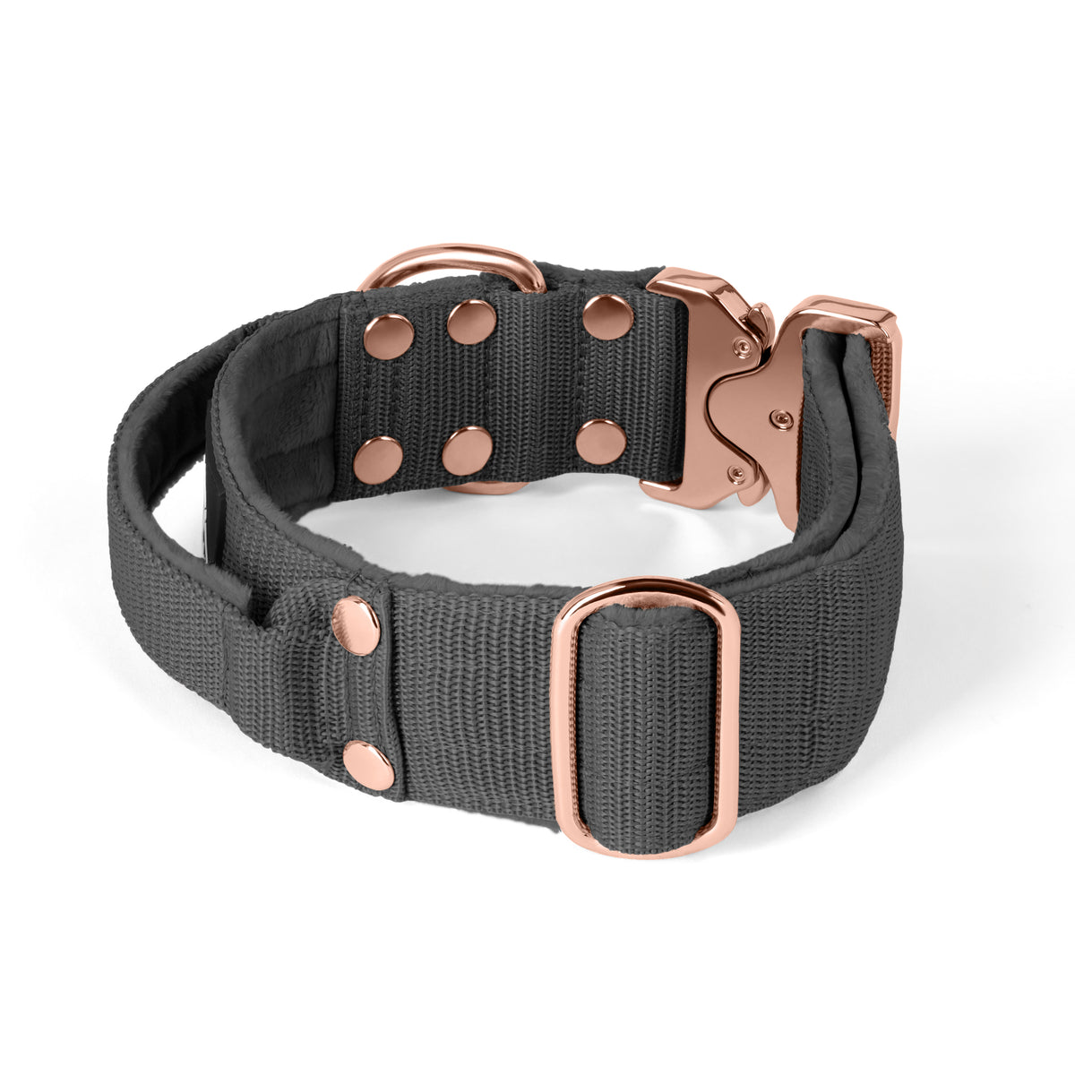 Extreme Rose Buckle Grey - Collar fuerte y seguro