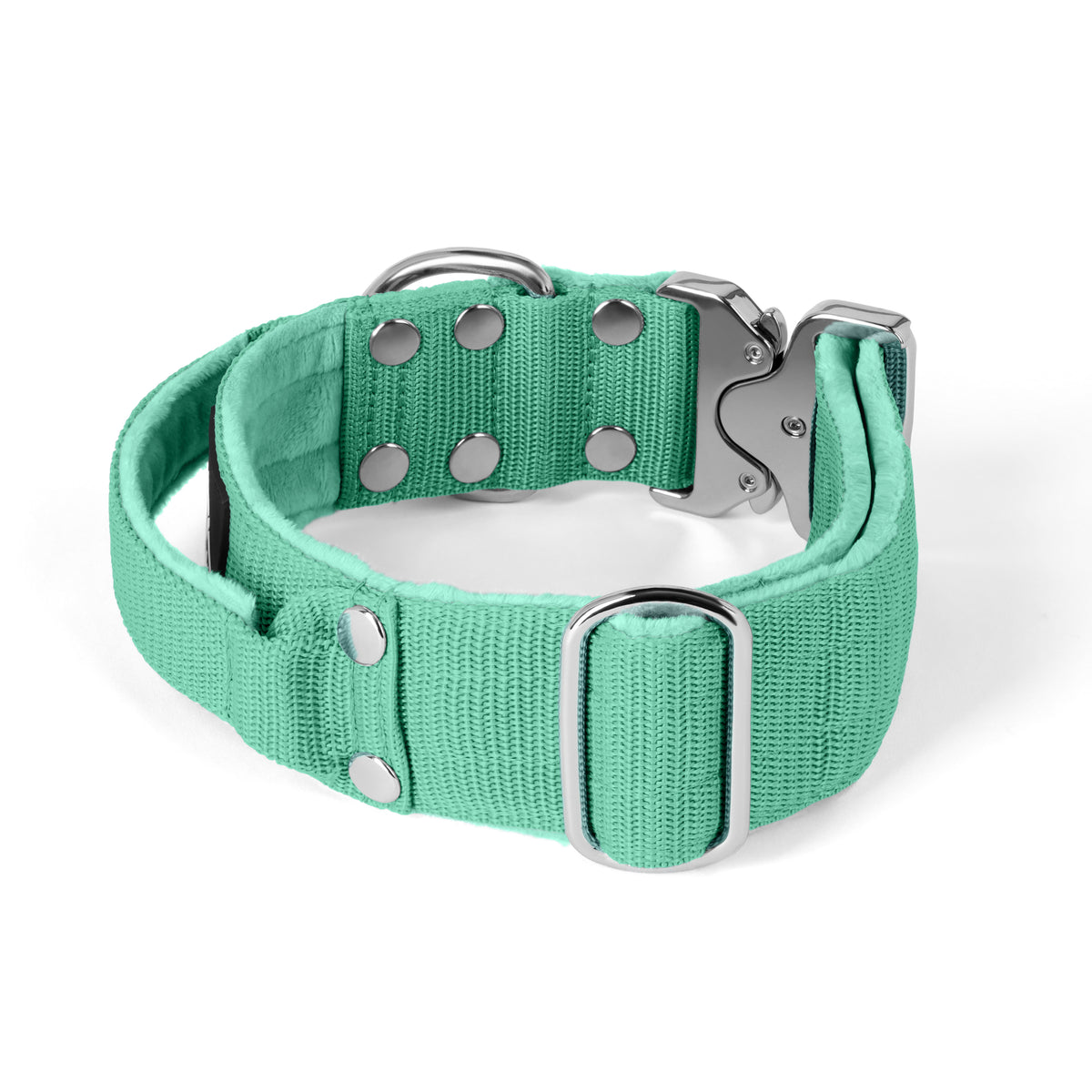 Extreme Silver Buckle Mint - Collar resistente y seguro