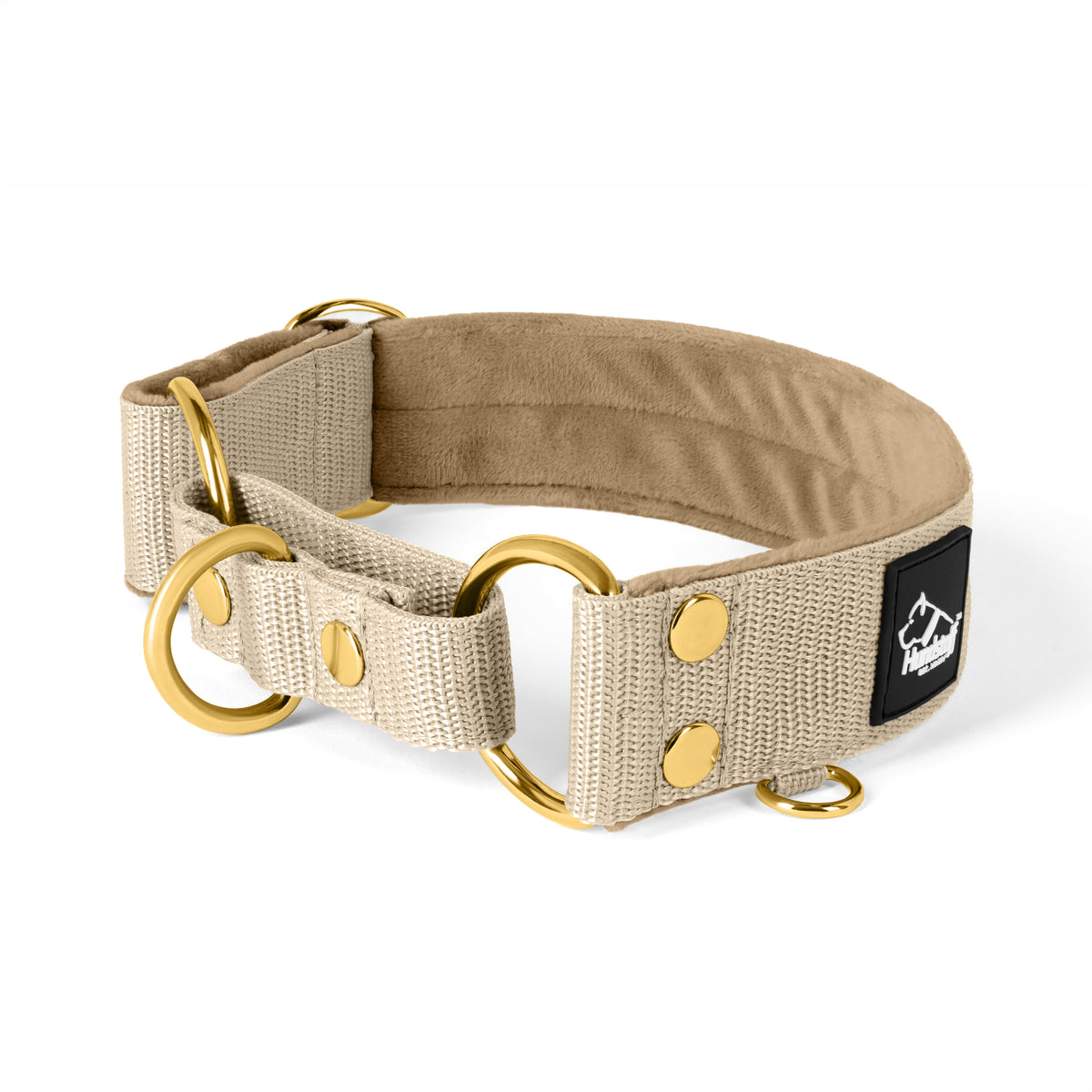 Martingala Beige Gold - Cuello doblado forrado medio planchado