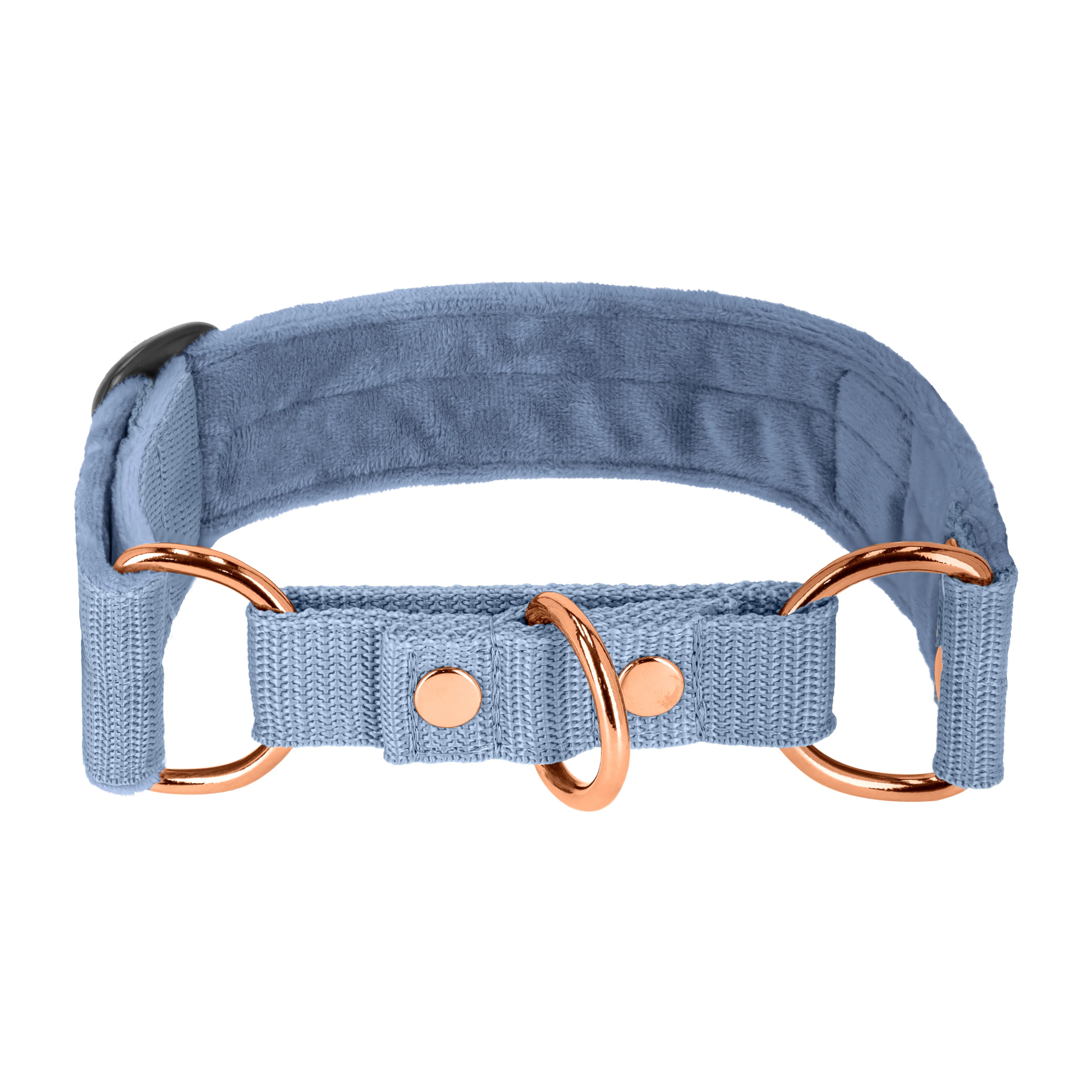 Martingale Rose Edition Azul Pastel - Collar forrado doblado medio planchado