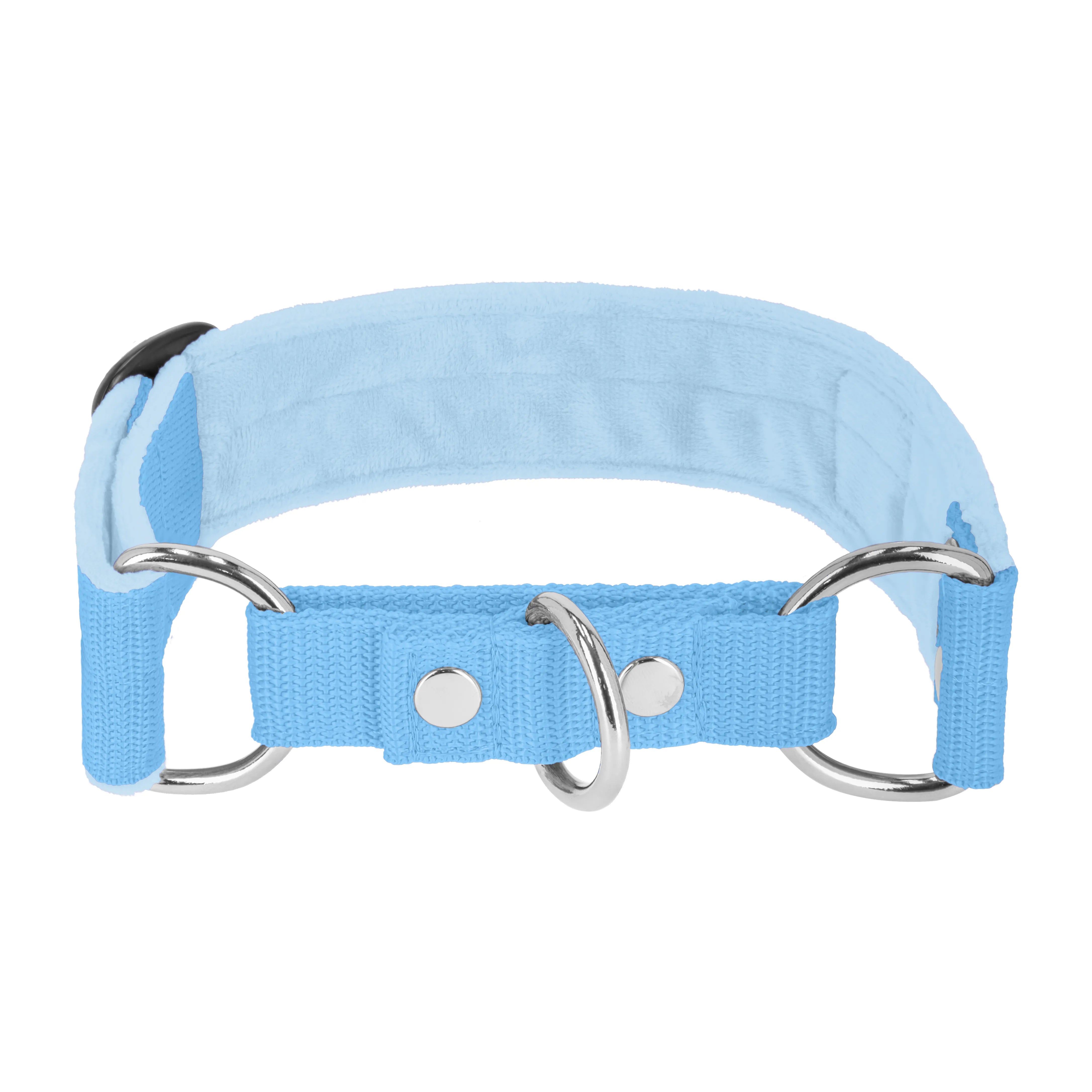 Martingale Baby Blue - Cuello doblado forrado medio planchado