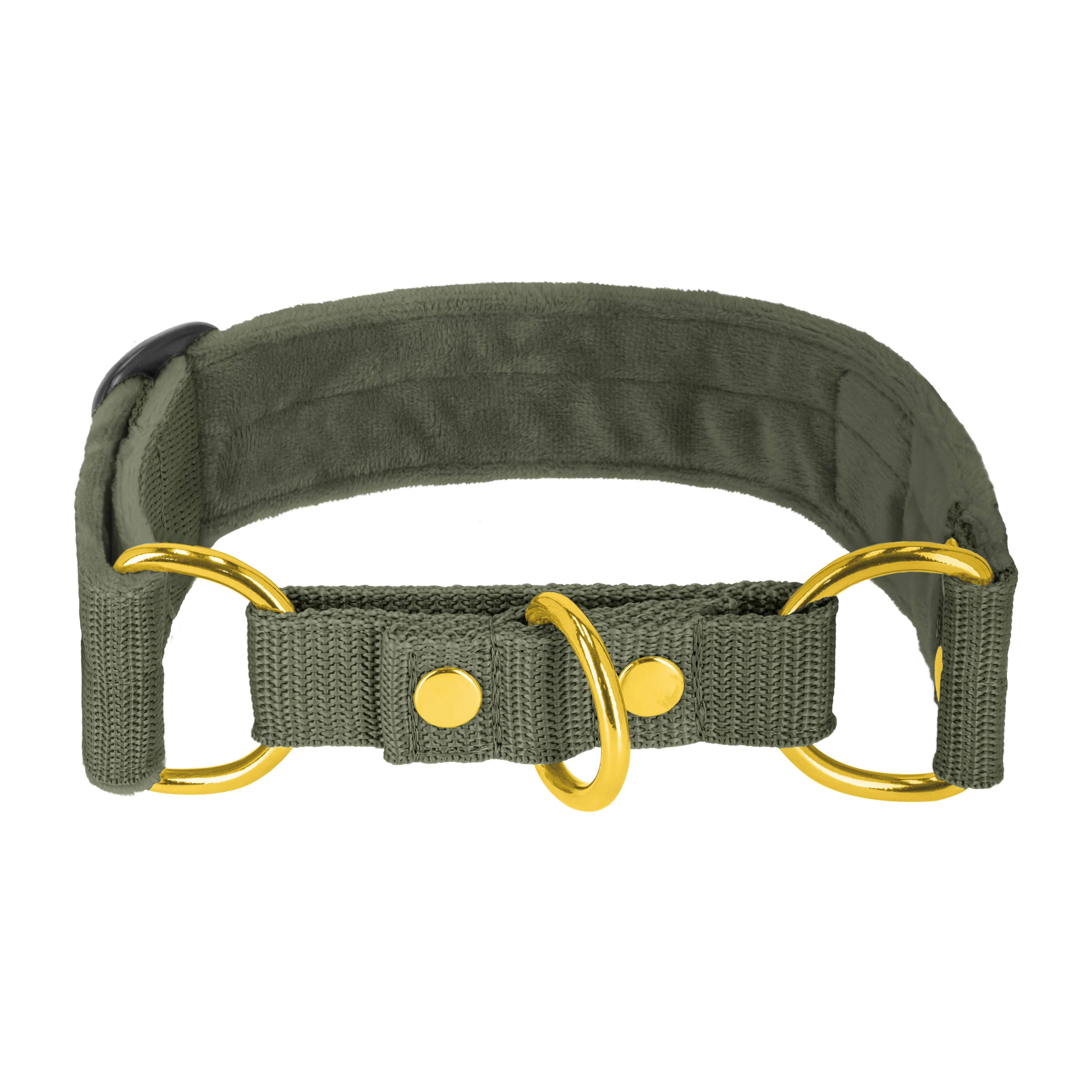 Martingale Golden Khaki - Collar forrado doblado medio planchado