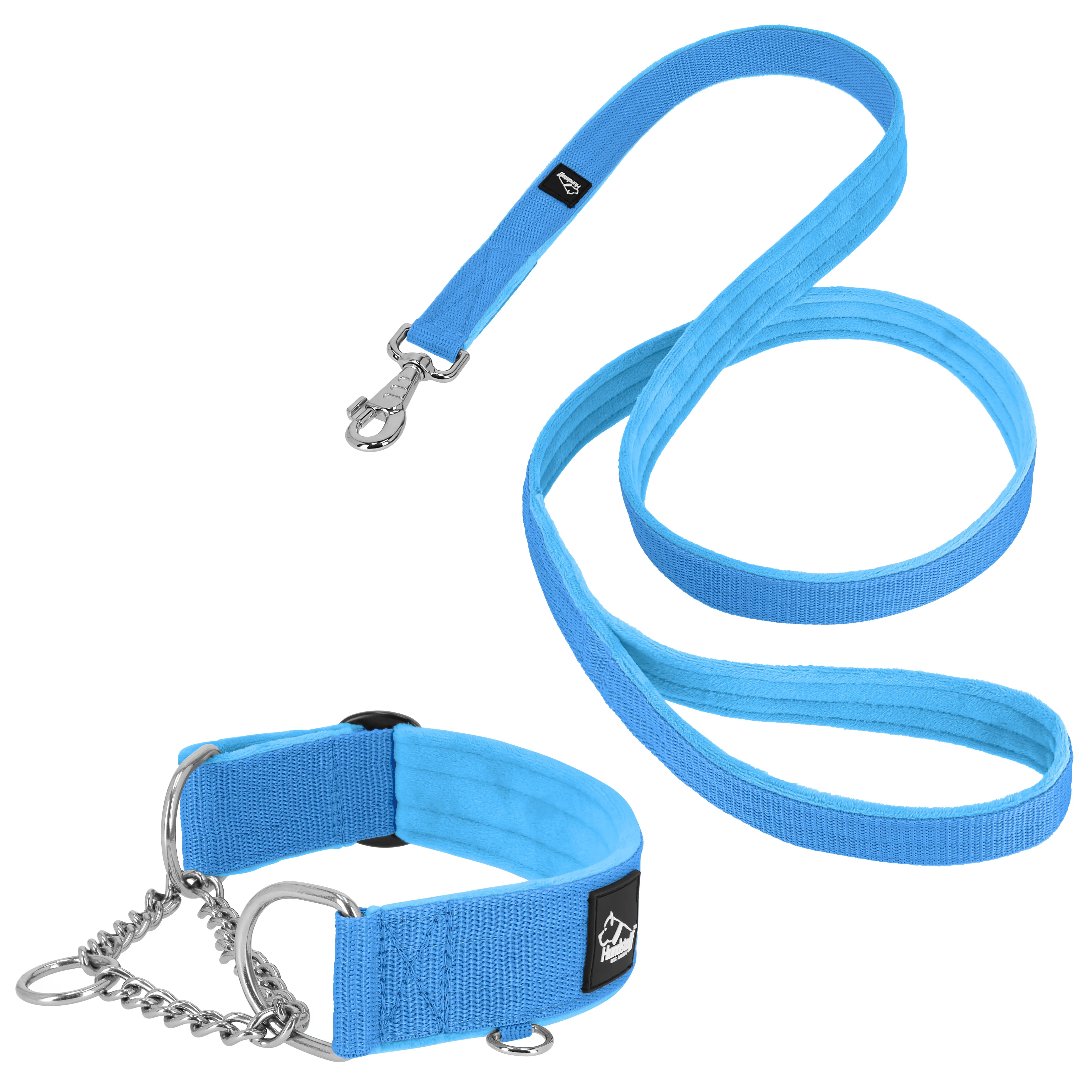 Martingale Chain Set Ocean Blue - Collar de media correa y correa