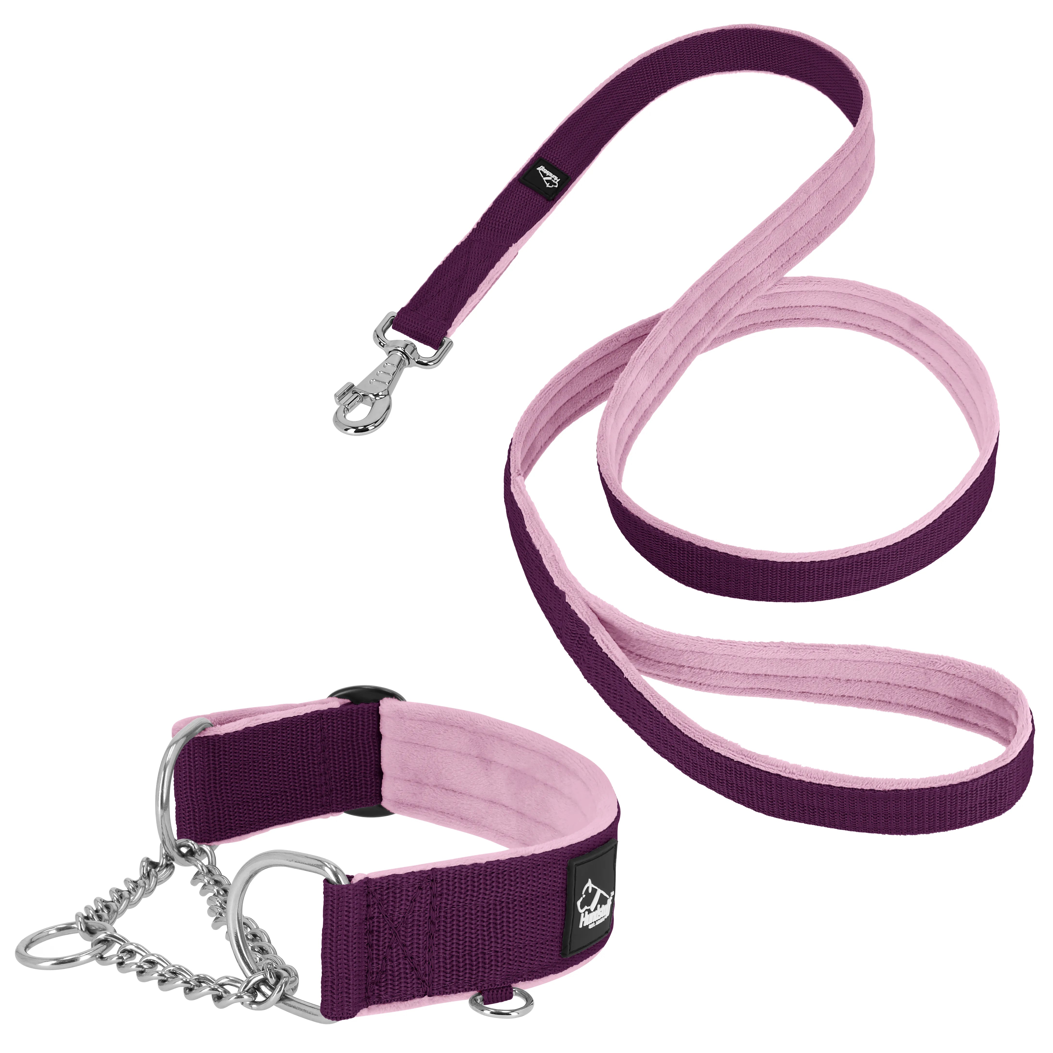 Martingale Chain Set Plum - Collar de media correa y correa