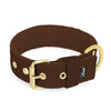 Active Golden Dark Brown - Collar ancho y resistente con hebilla