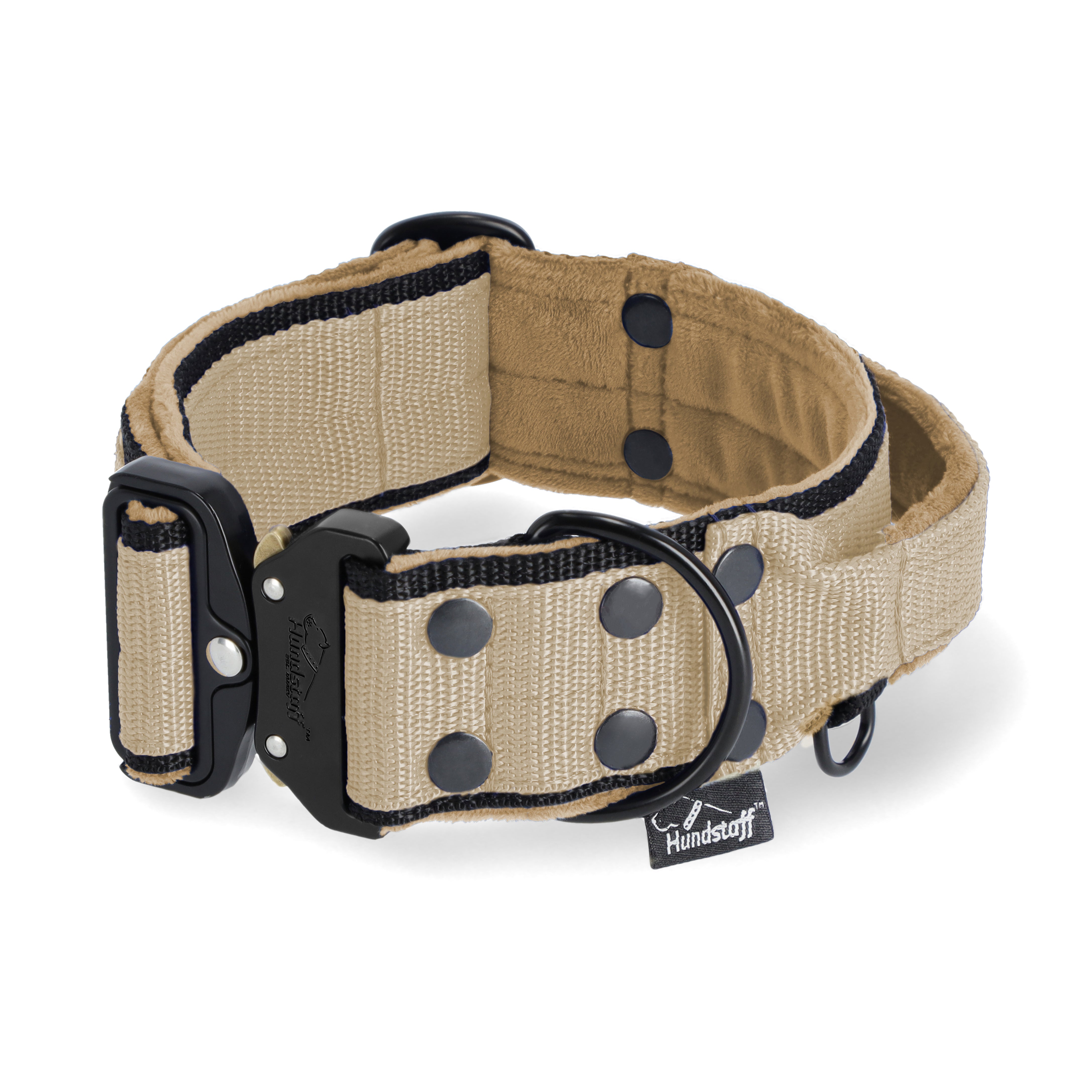 Extreme Buckle Black Edition Beige - Collar fuerte y seguro