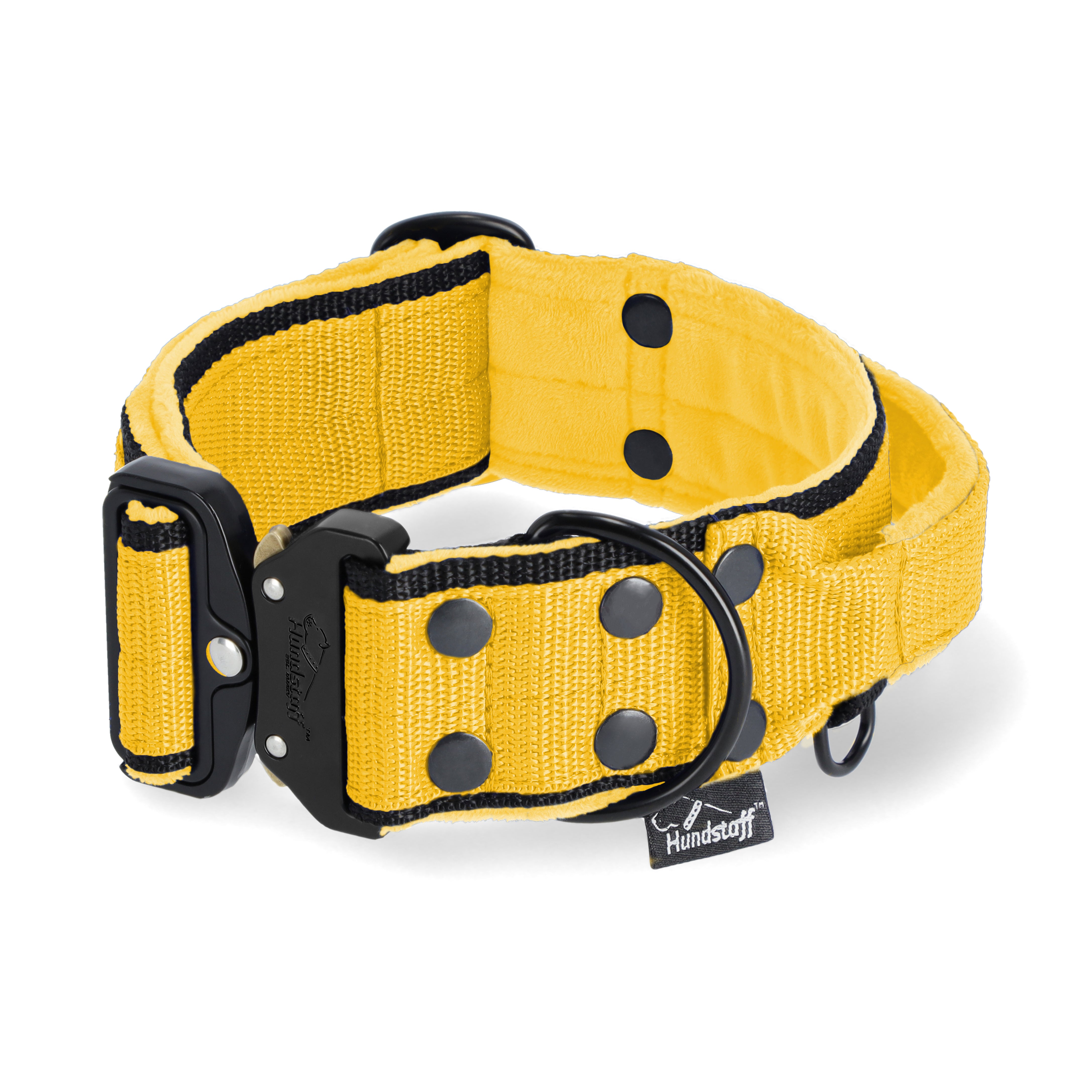 Extreme Buckle Black Edition Yellow - Collar fuerte y seguro