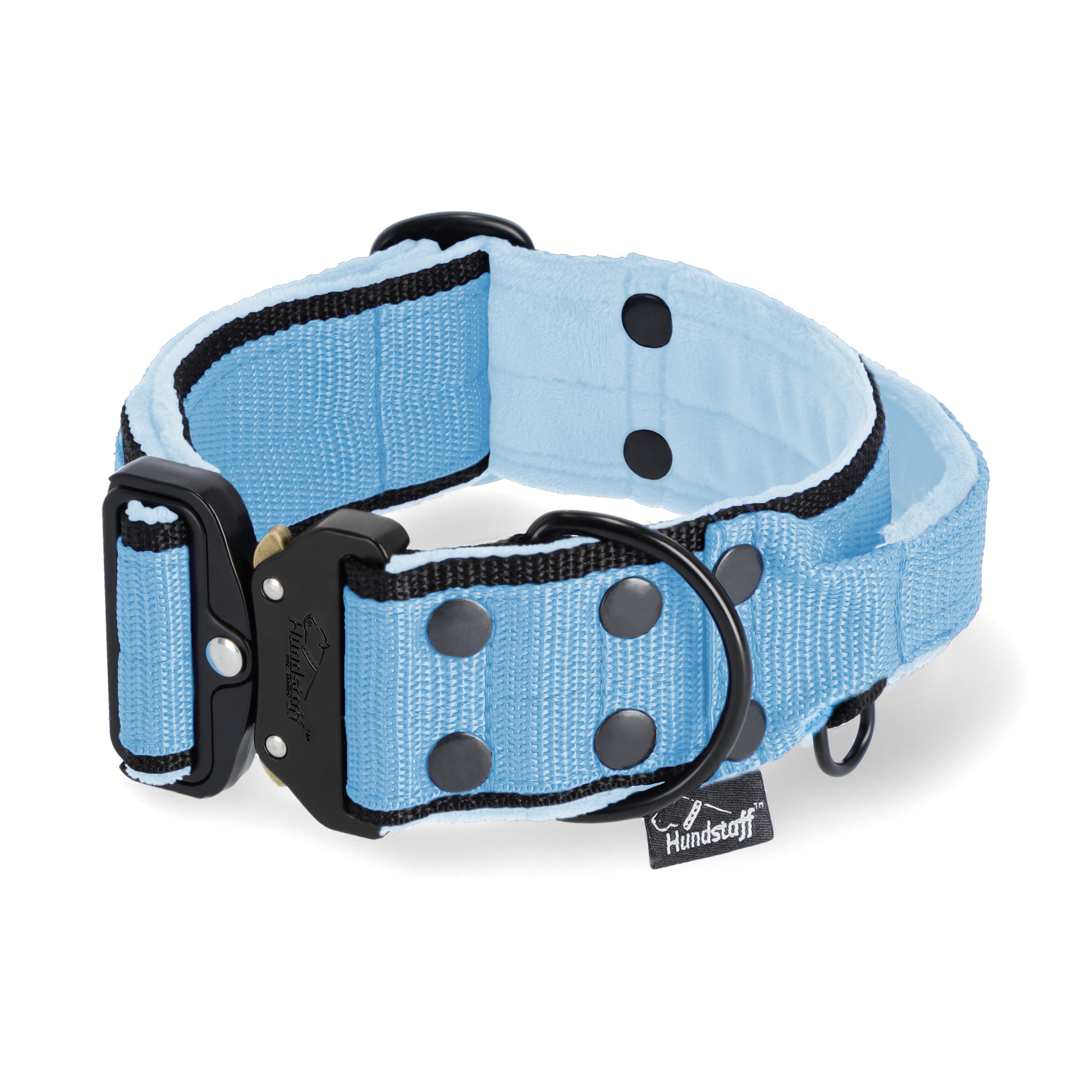 Extreme Buckle Black Edition Baby Blue - Collar fuerte y seguro