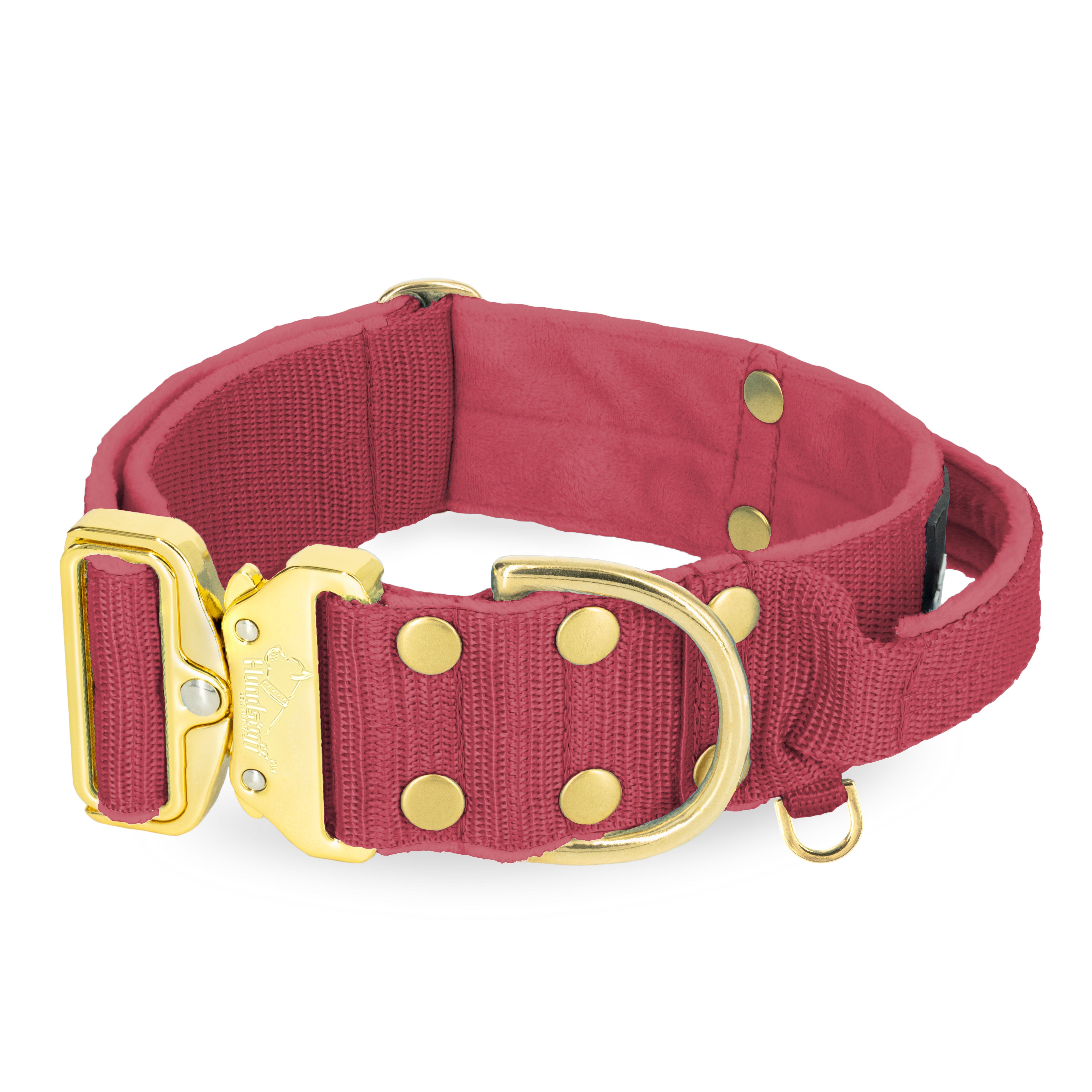 Extreme Gold Buckle Raspberry Red - Collar fuerte y seguro