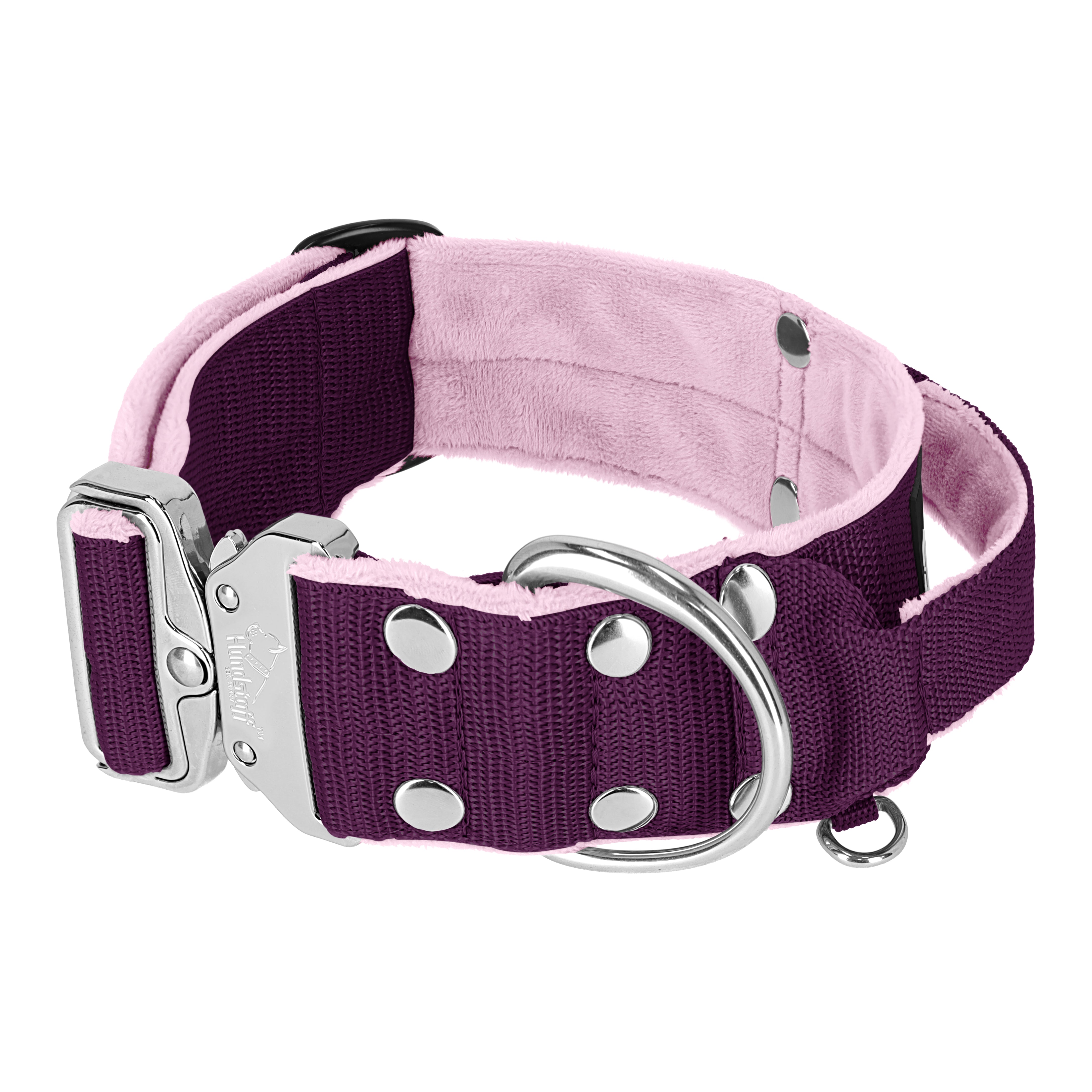 Extreme Silver Buckle Plum - Collar fuerte y seguro