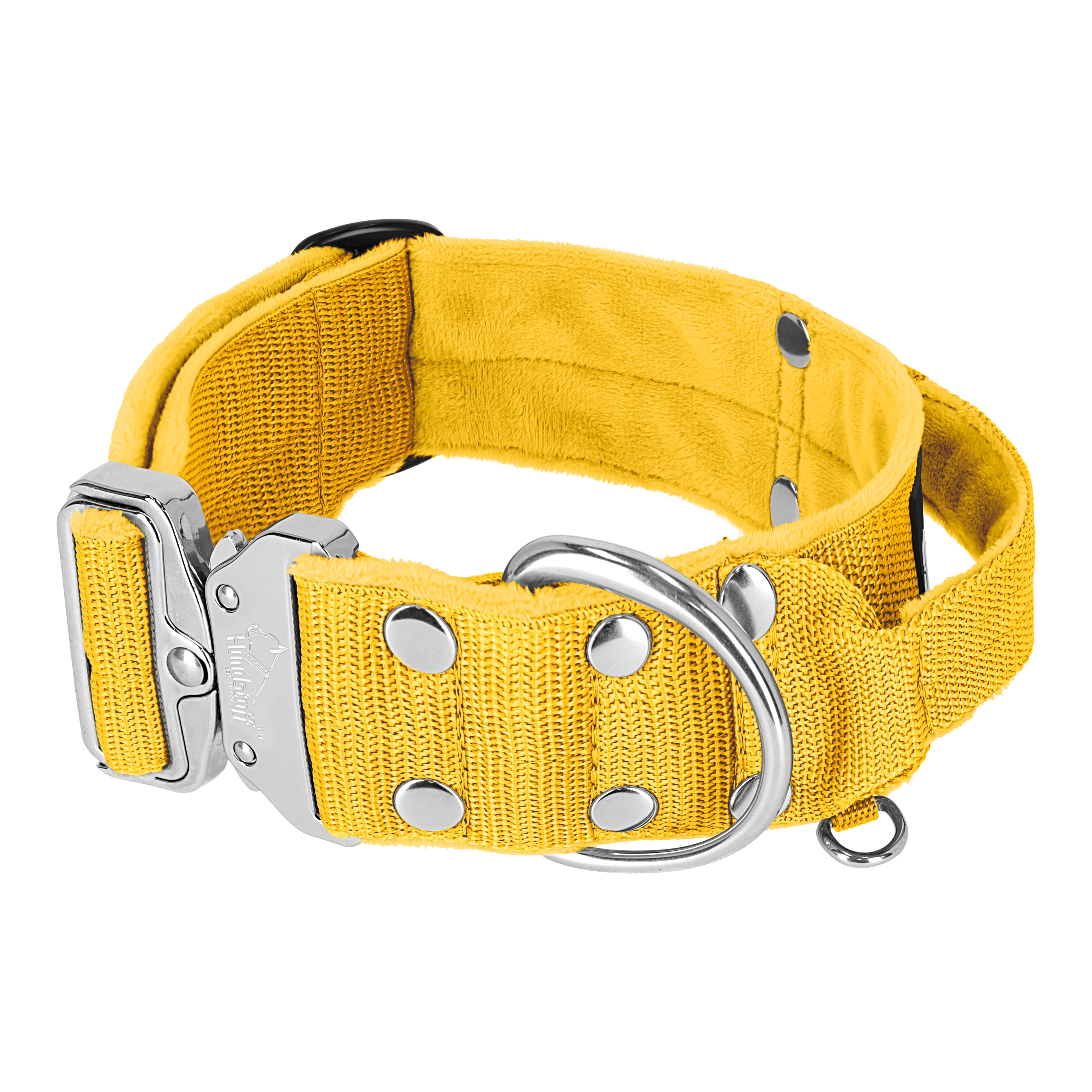 Extreme Silver Buckle Yellow - Collar fuerte y seguro