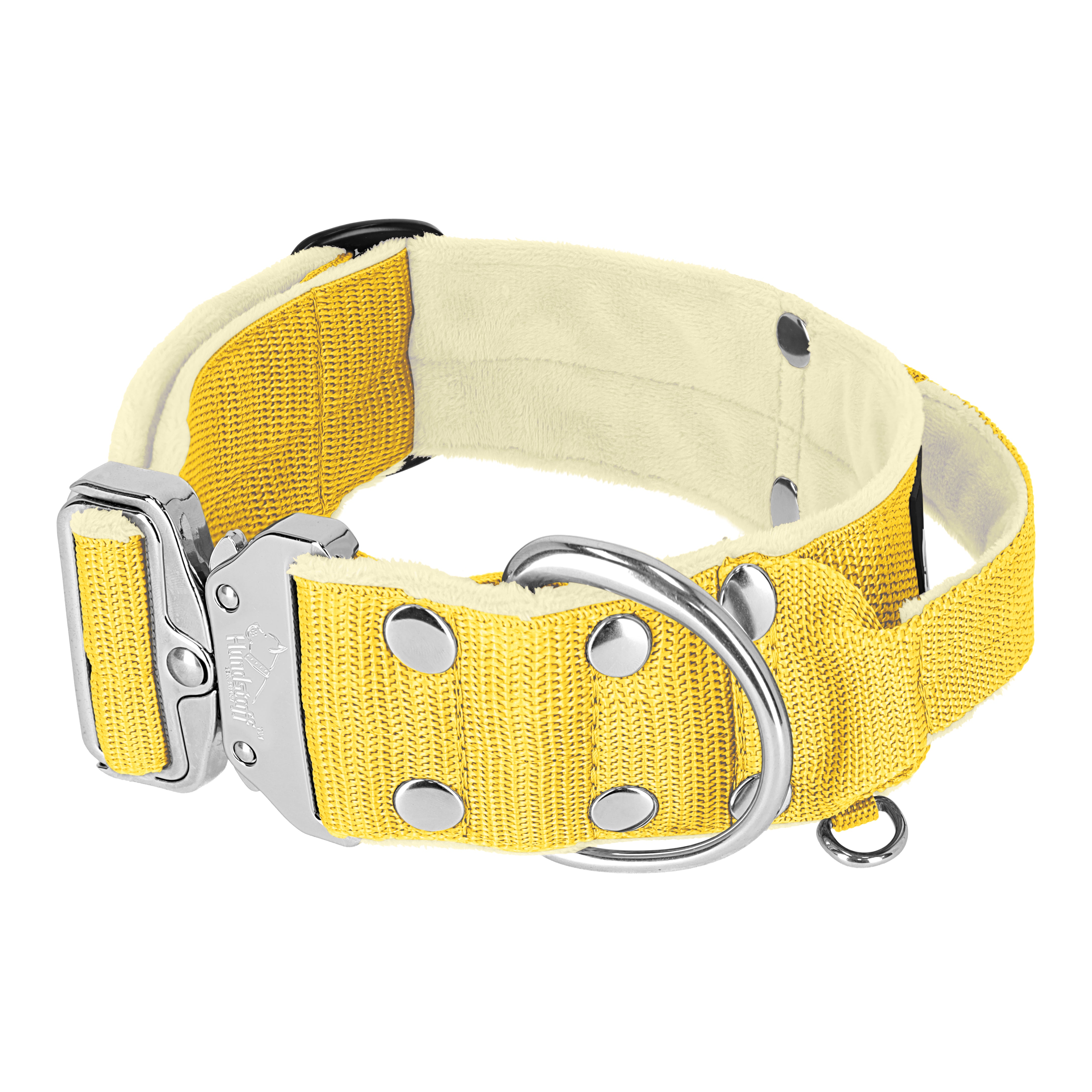Extreme Silver Buckle Baby Yellow - Collar fuerte y seguro