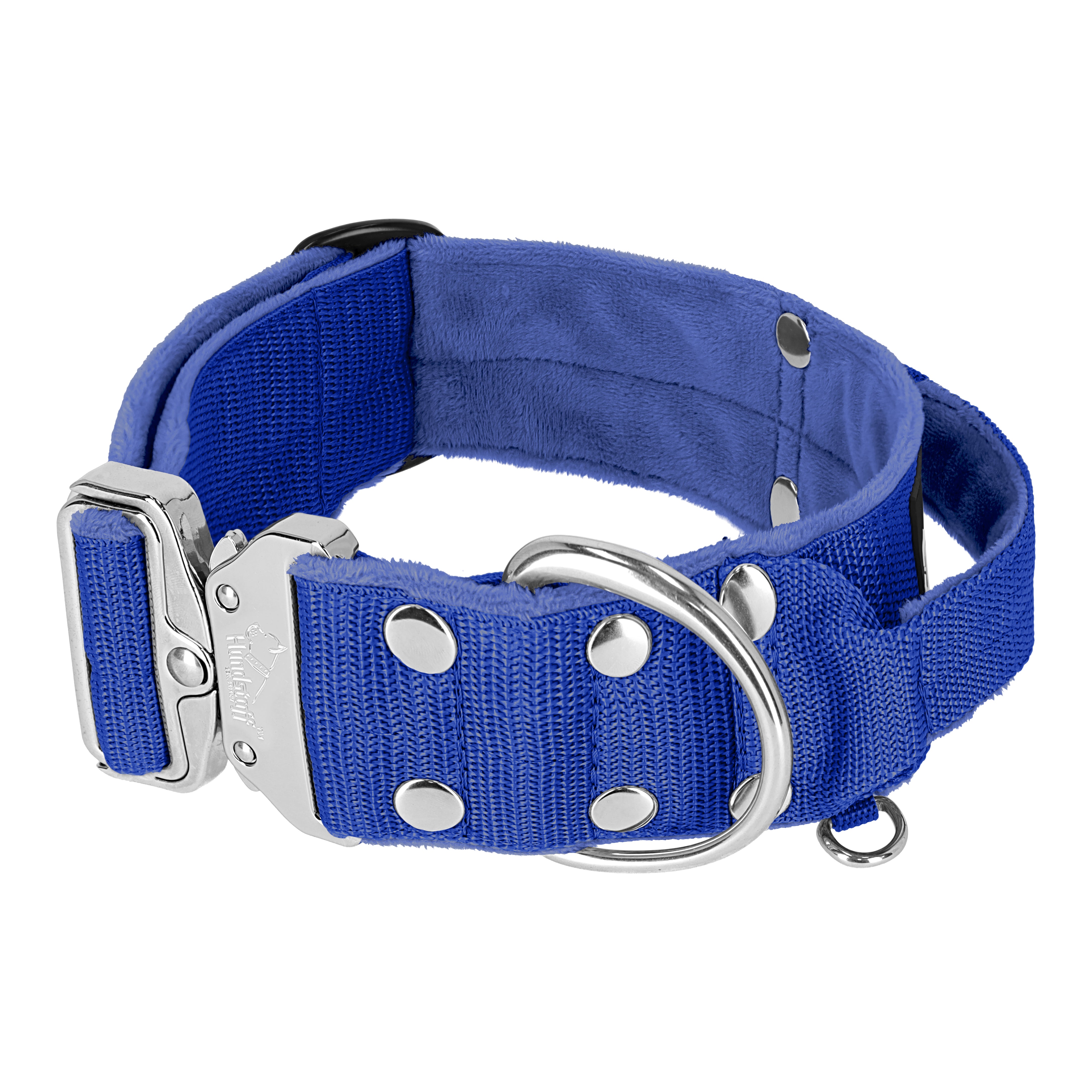 Extreme Silver Buckle Azul - Collar fuerte y seguro
