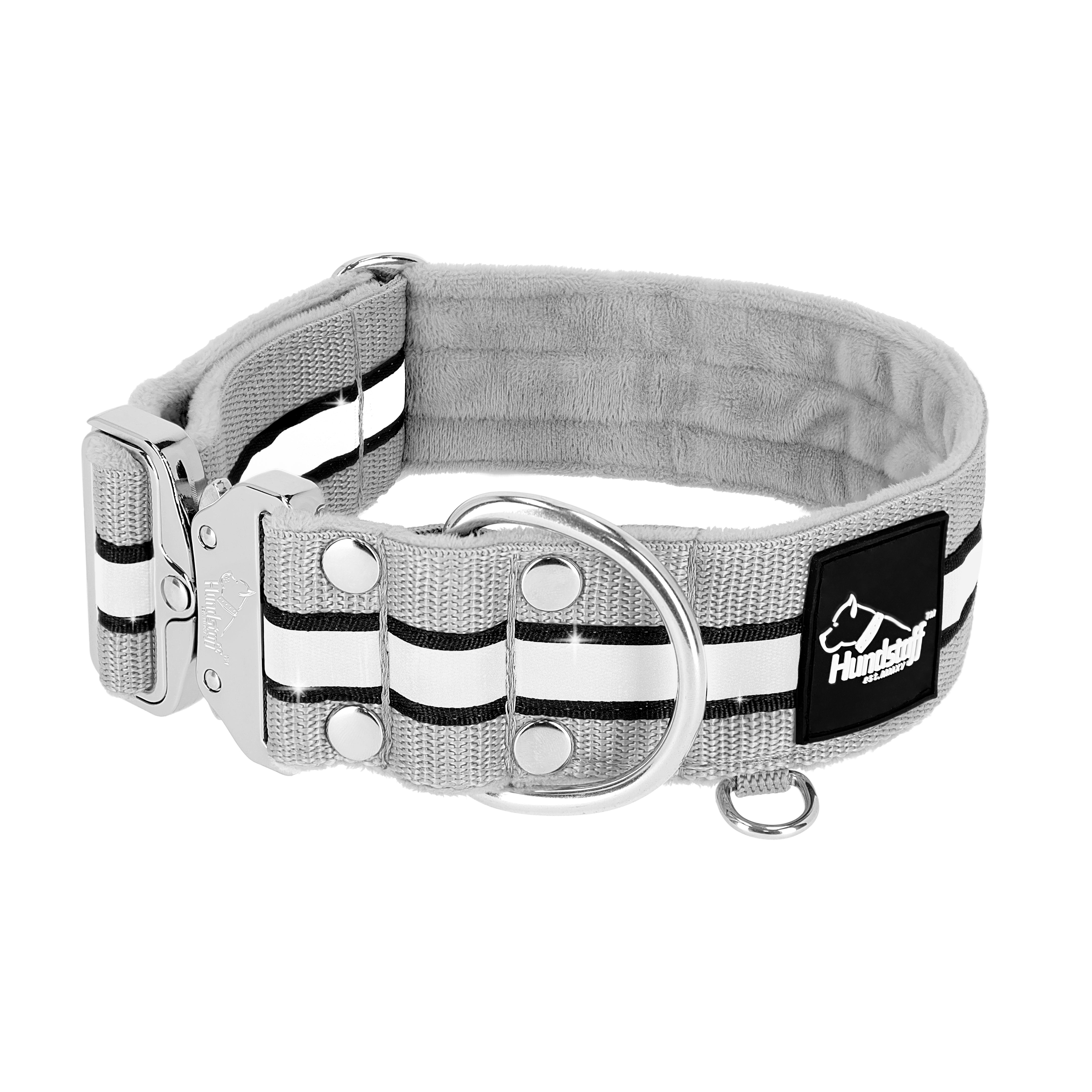 Extreme Silver Buckle Safe Grey - Collar reflex seguro