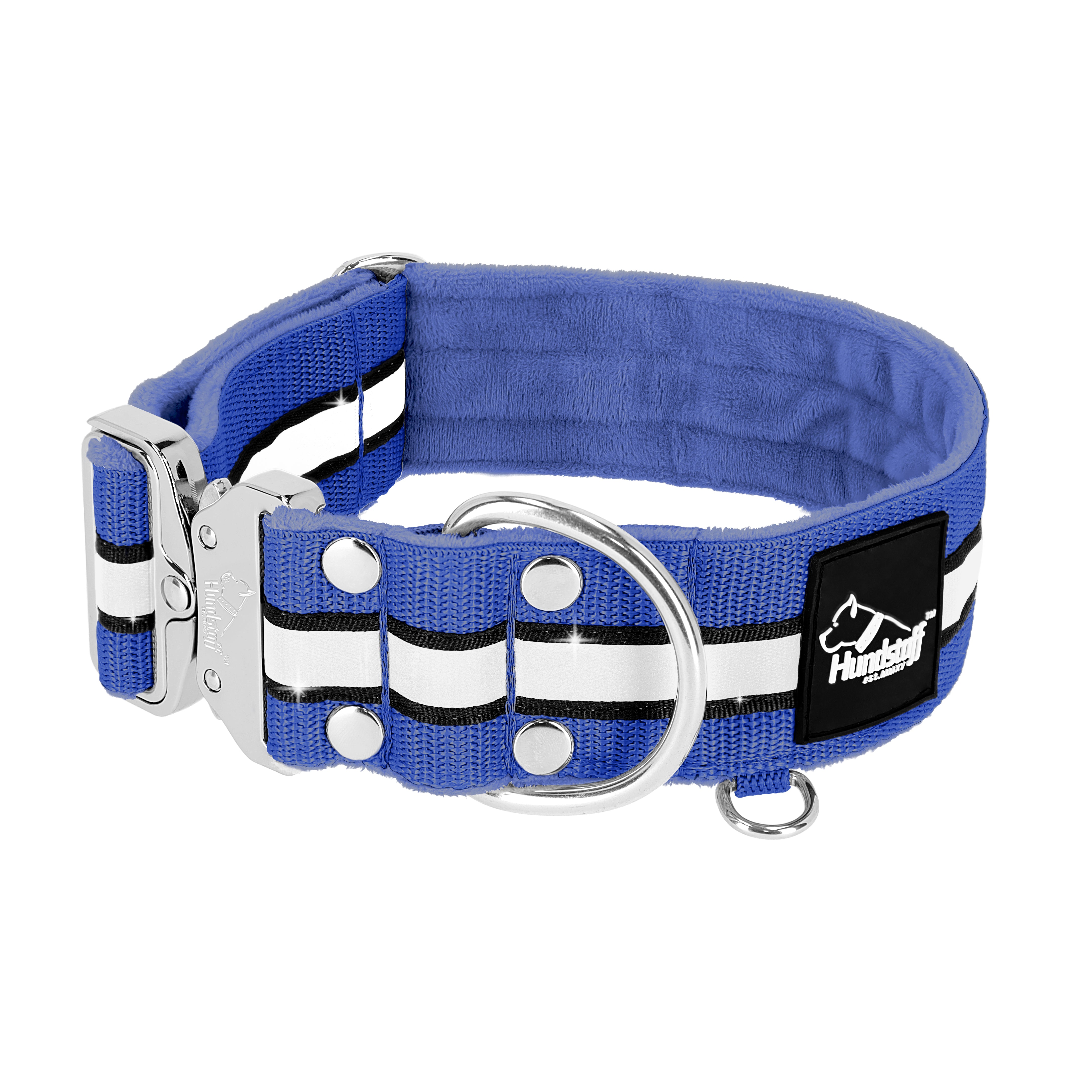 Extreme Silver Buckle Safe Blue - Collar reflex seguro