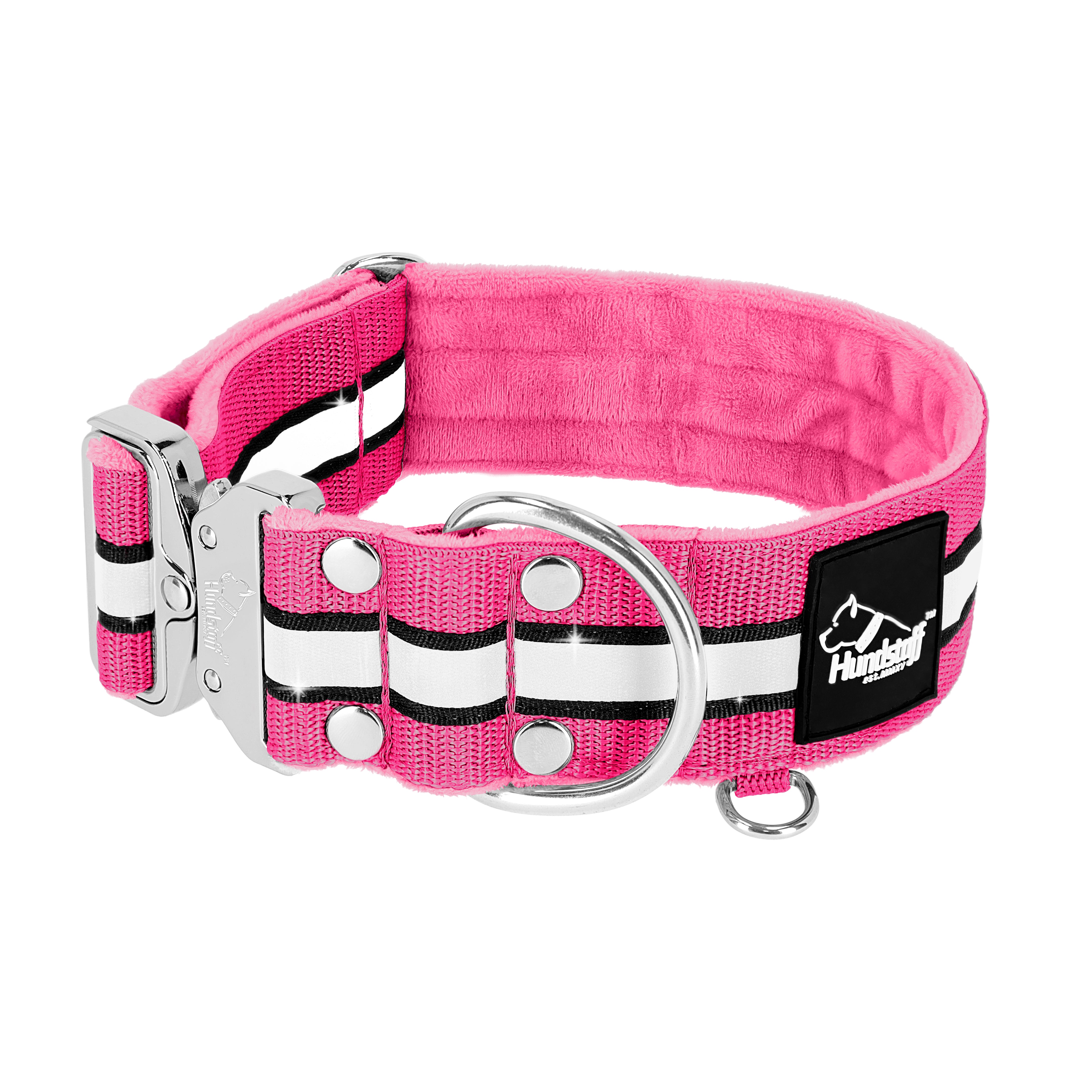 Extreme Silver Buckle Safe Pink - Collar reflejo de seguridad