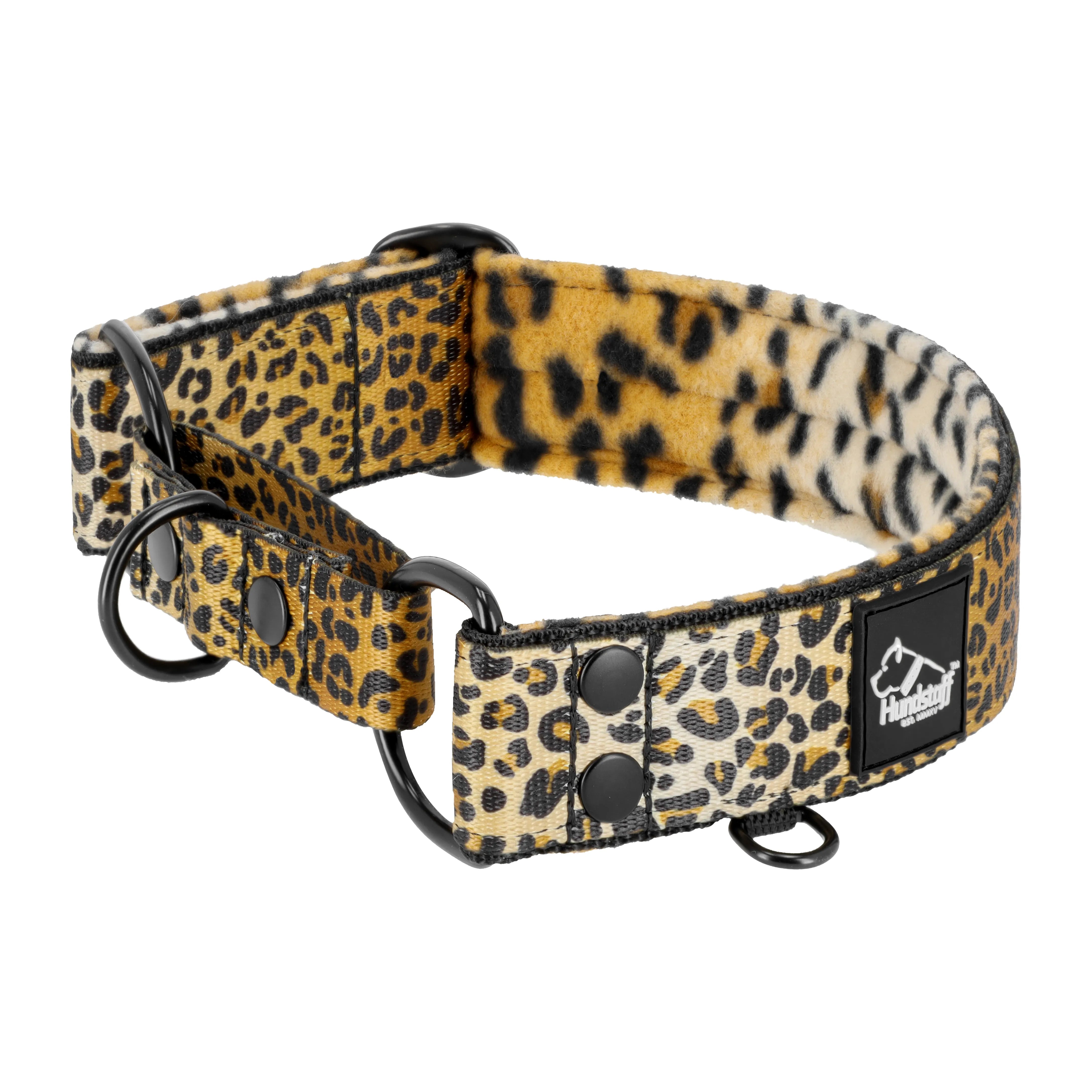 Martingale Leopard - Collar para perro con forro ancho medio planchado