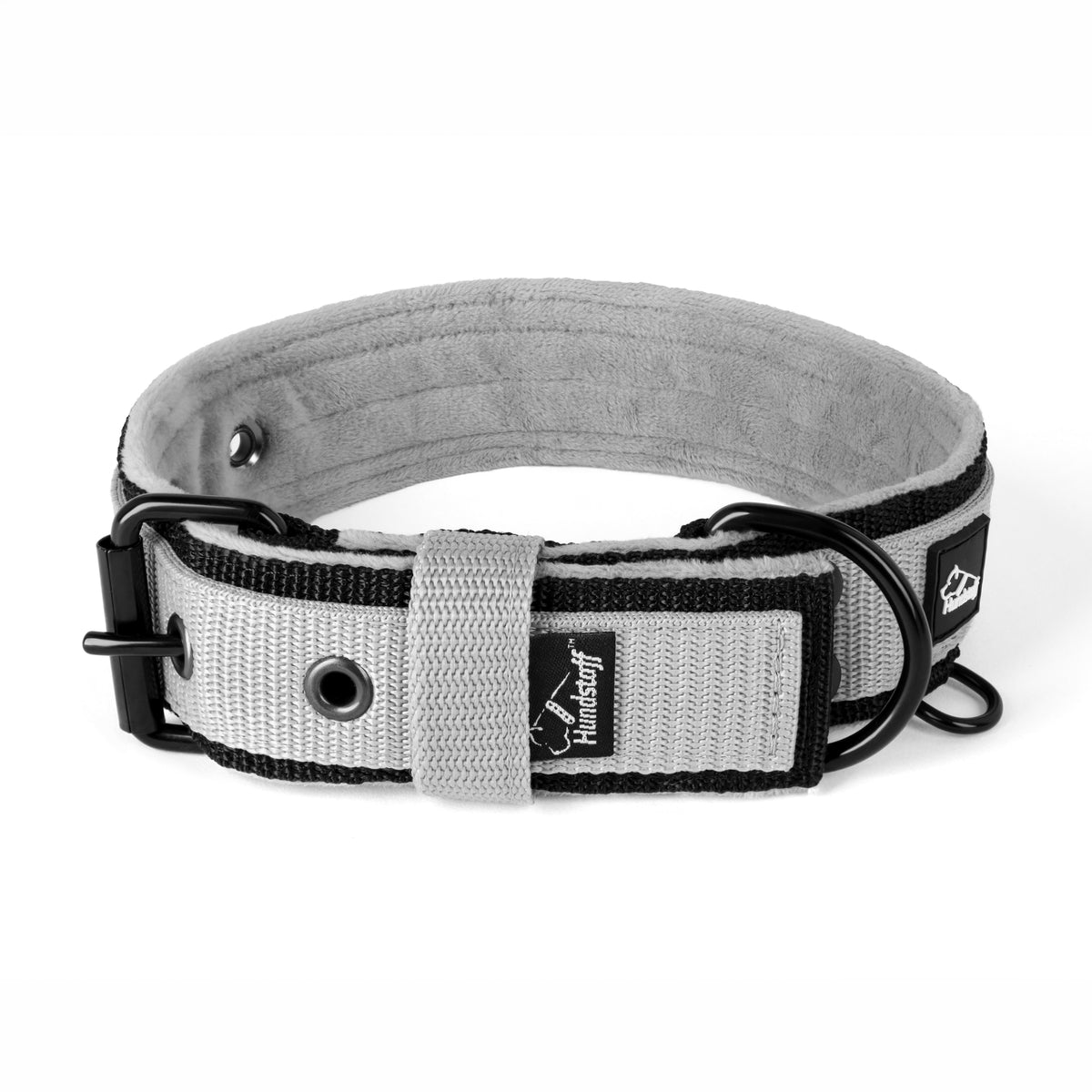 Active Komfort Black Edition Grey - Collar ancho y resistente con hebilla