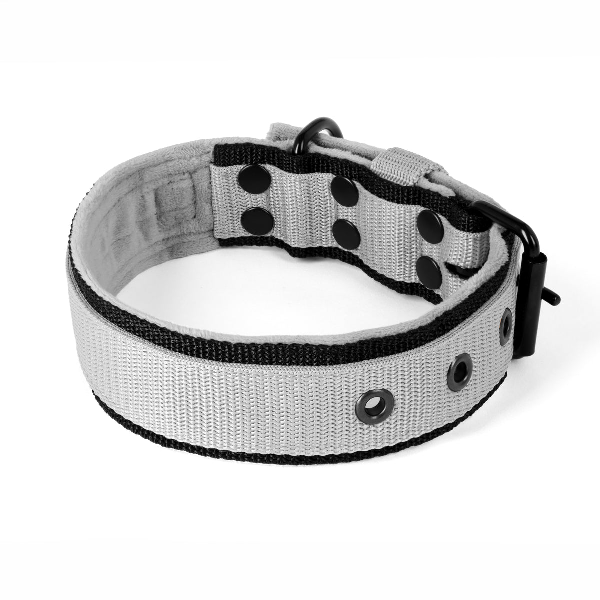 Active Komfort Black Edition Grey - Collar ancho y resistente con hebilla