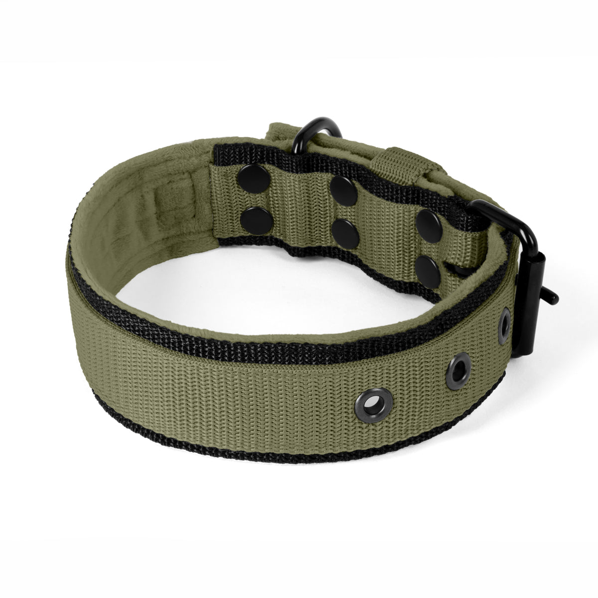 Active Komfort Black Edition Khaki - Collar ancho y resistente con hebilla