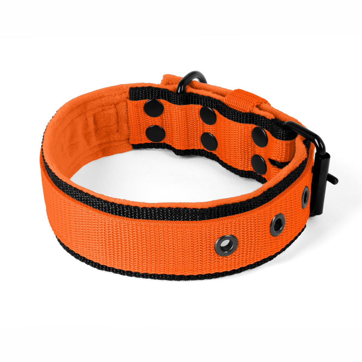 Active Komfort Black Edition Orange - Collar ancho y resistente con hebilla