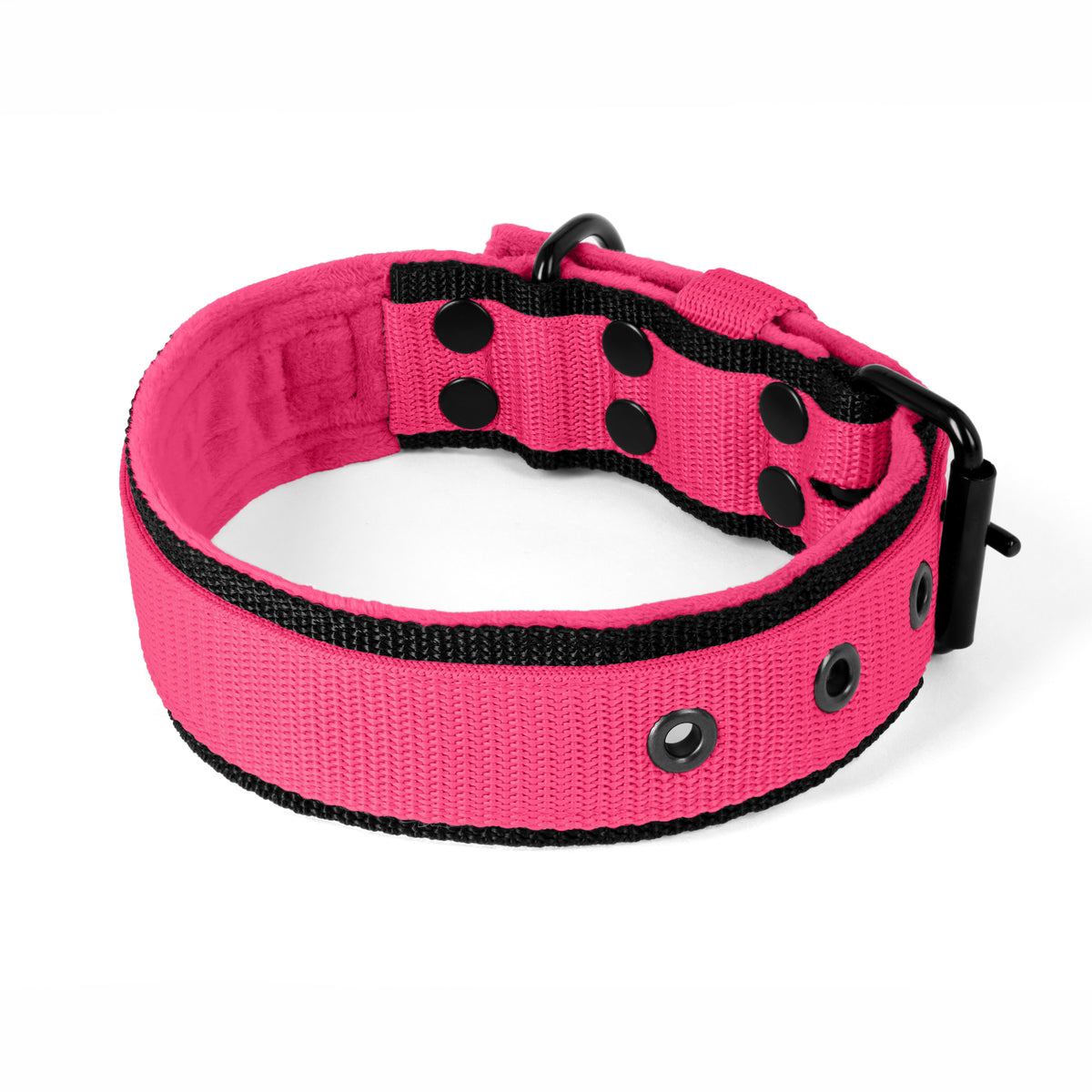 Active Komfort Black Edition Pink - Collar ancho y resistente con hebilla