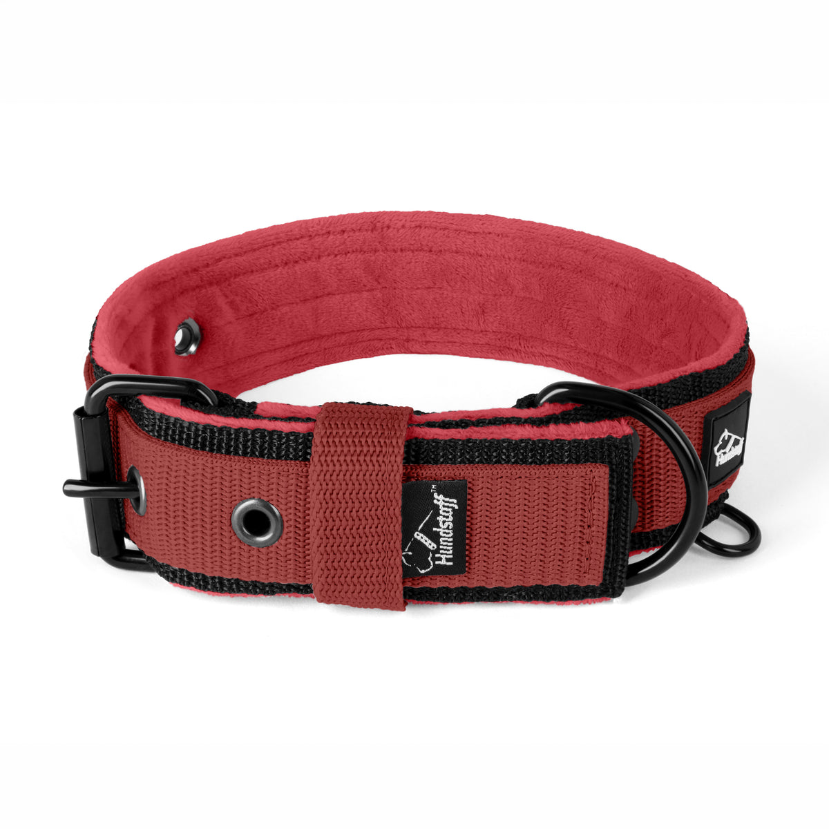 Active Komfort Black Edition Red - Collar ancho y resistente con hebilla
