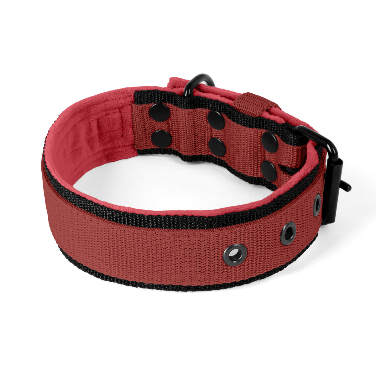 Active Komfort Black Edition Red - Collar ancho y resistente con hebilla