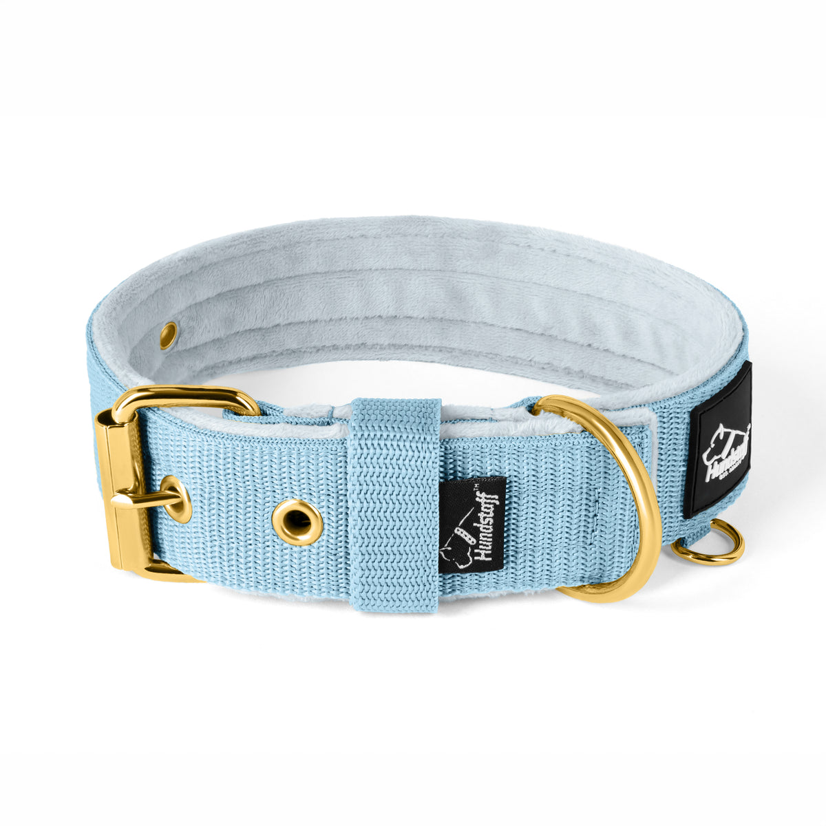 Active Golden Baby Blue - Collar ancho y resistente con hebilla