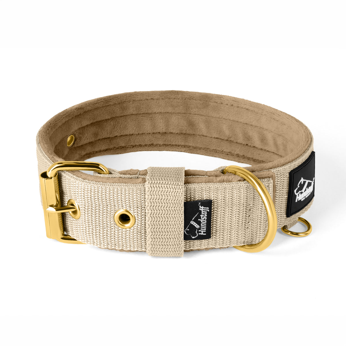 Active Golden Beige - Collar ancho y resistente con hebilla
