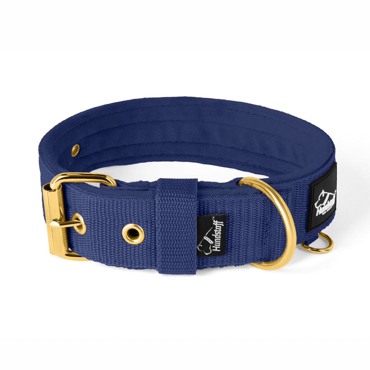 Active Golden Navy Blue - Collar ancho y resistente con hebilla