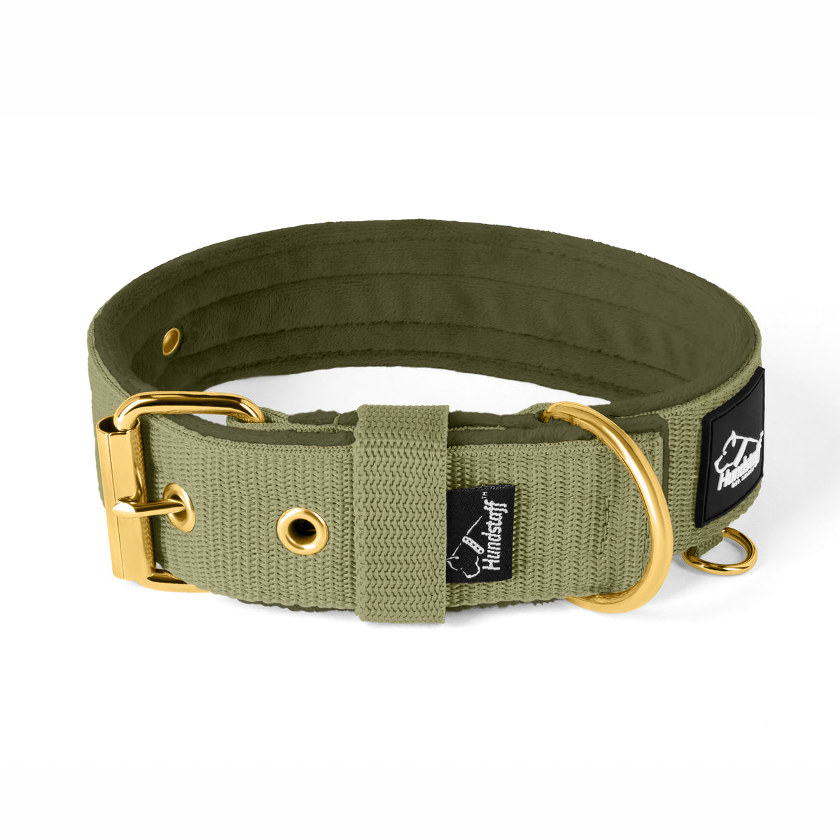 Active Golden Olive Green - Collar ancho y resistente con hebilla