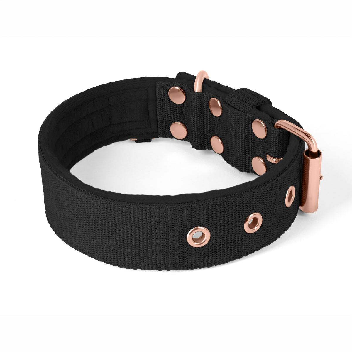 Active Komfort Rose Edition Black - Collar ancho y resistente con hebilla