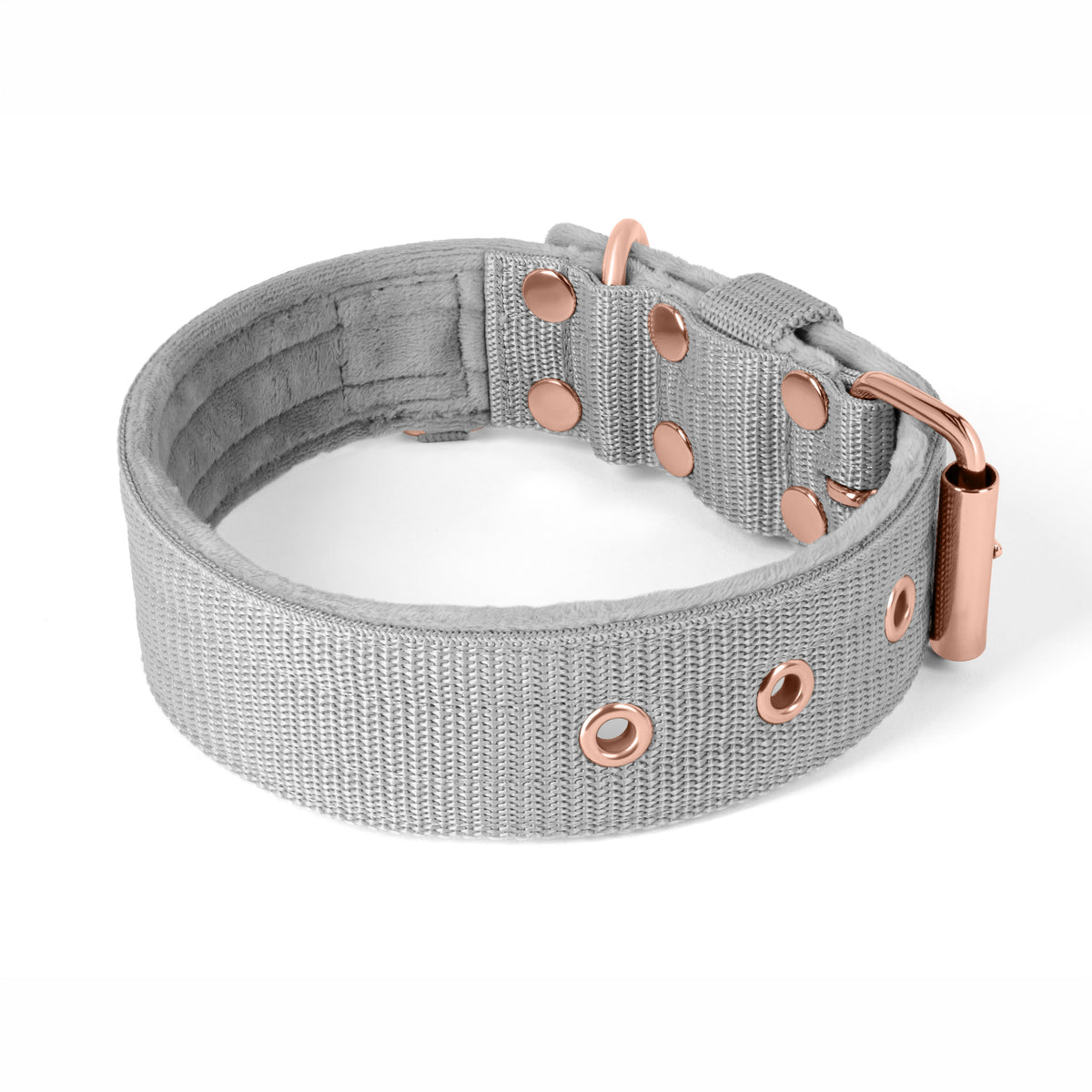 Active Komfort Rose Edition Grey - Collar ancho y resistente con hebilla