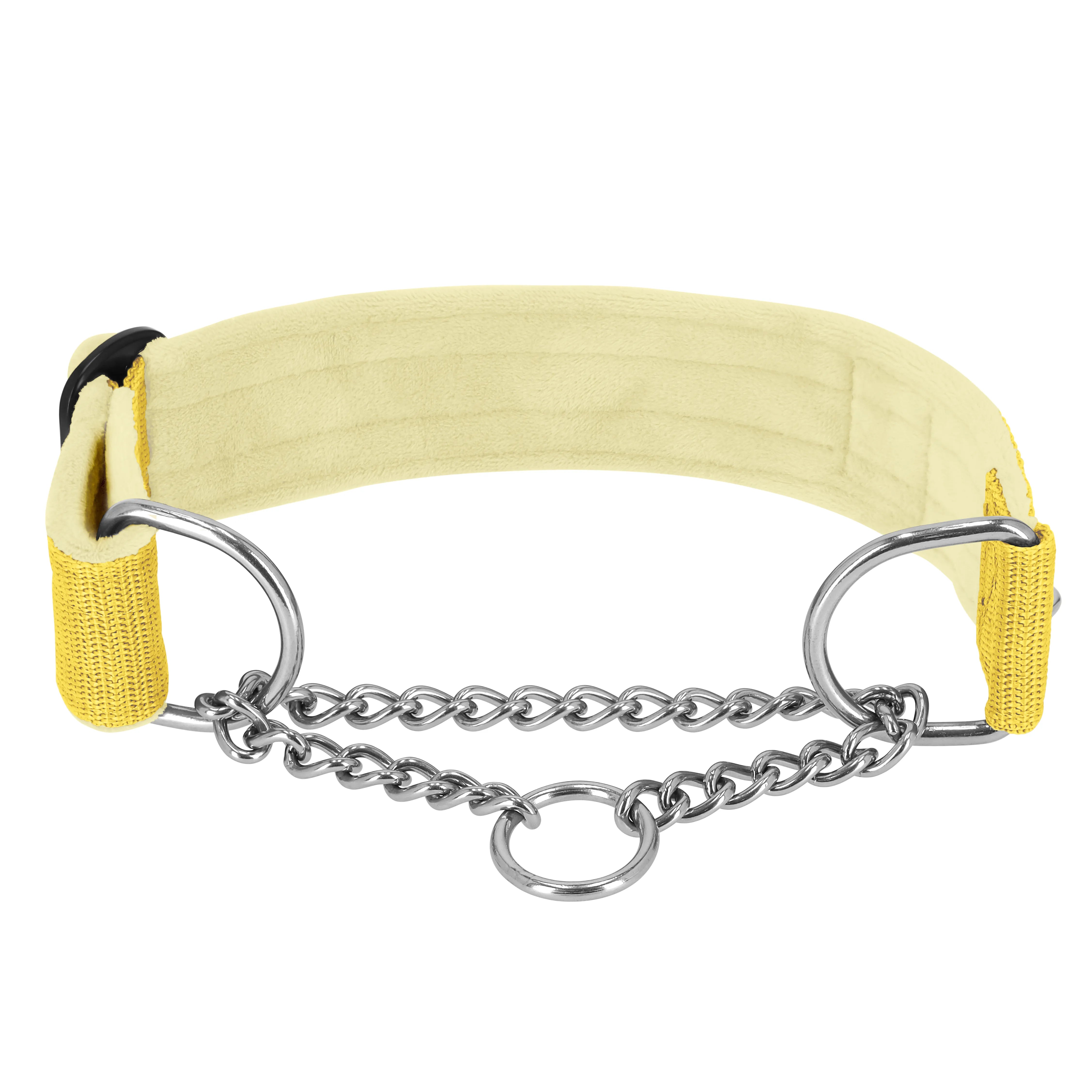 Martingale Chain Set Baby Yellow - Collar de cadena martingale y correa