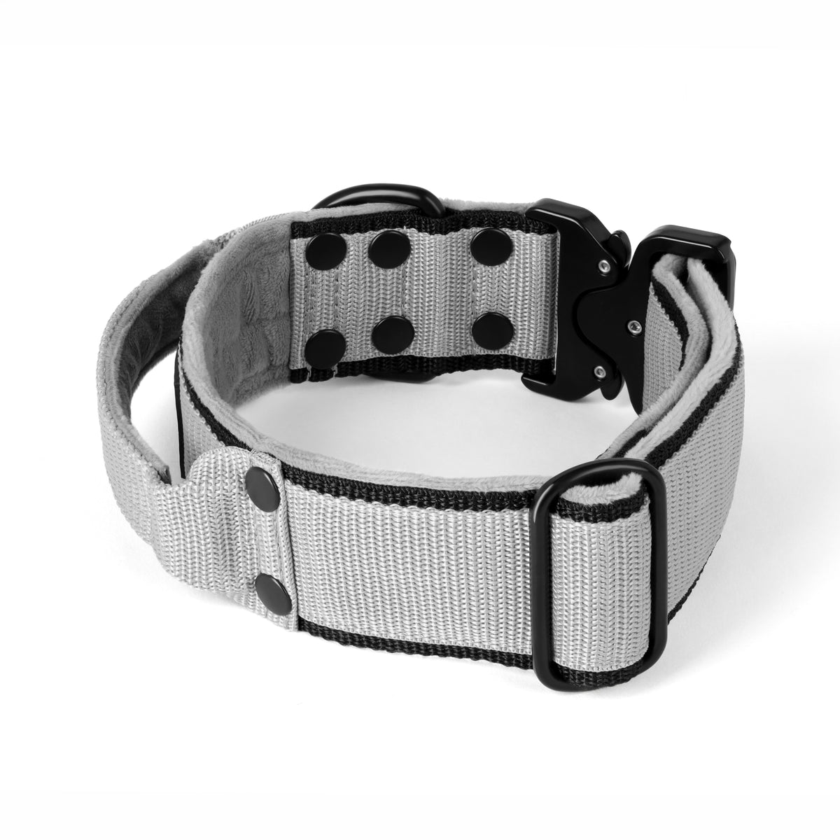 Extreme Buckle Black Edition Grey - Collar resistente y seguro