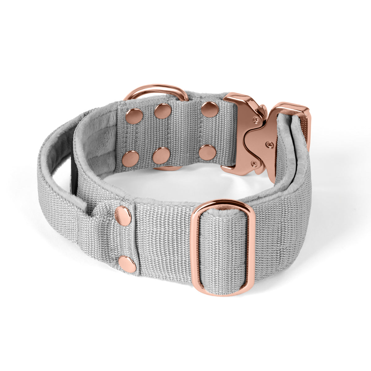 Extreme Rose Buckle Grey - Collar fuerte y seguro